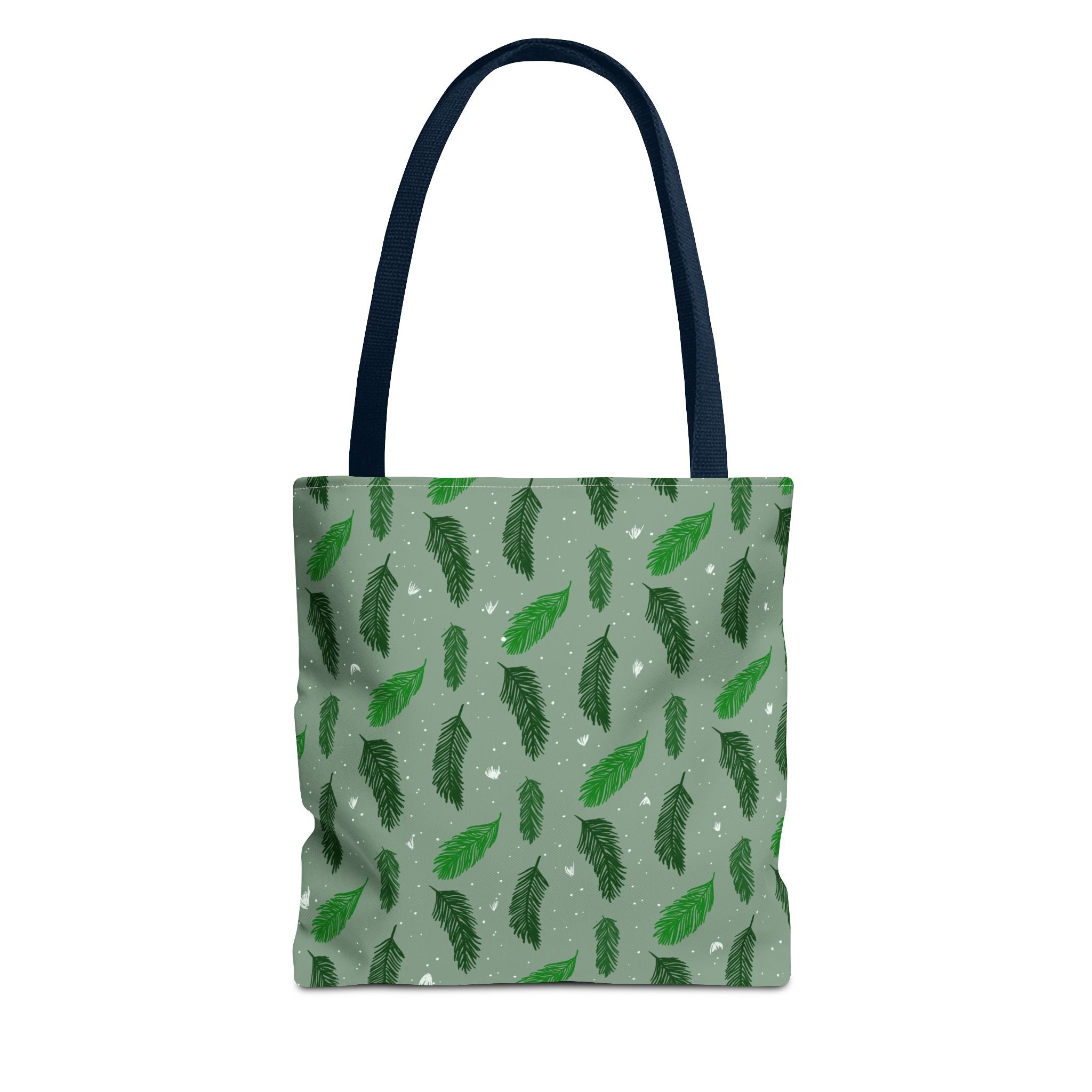 Olive Green Hand Drawn Botanic Print Tote Bags Printify