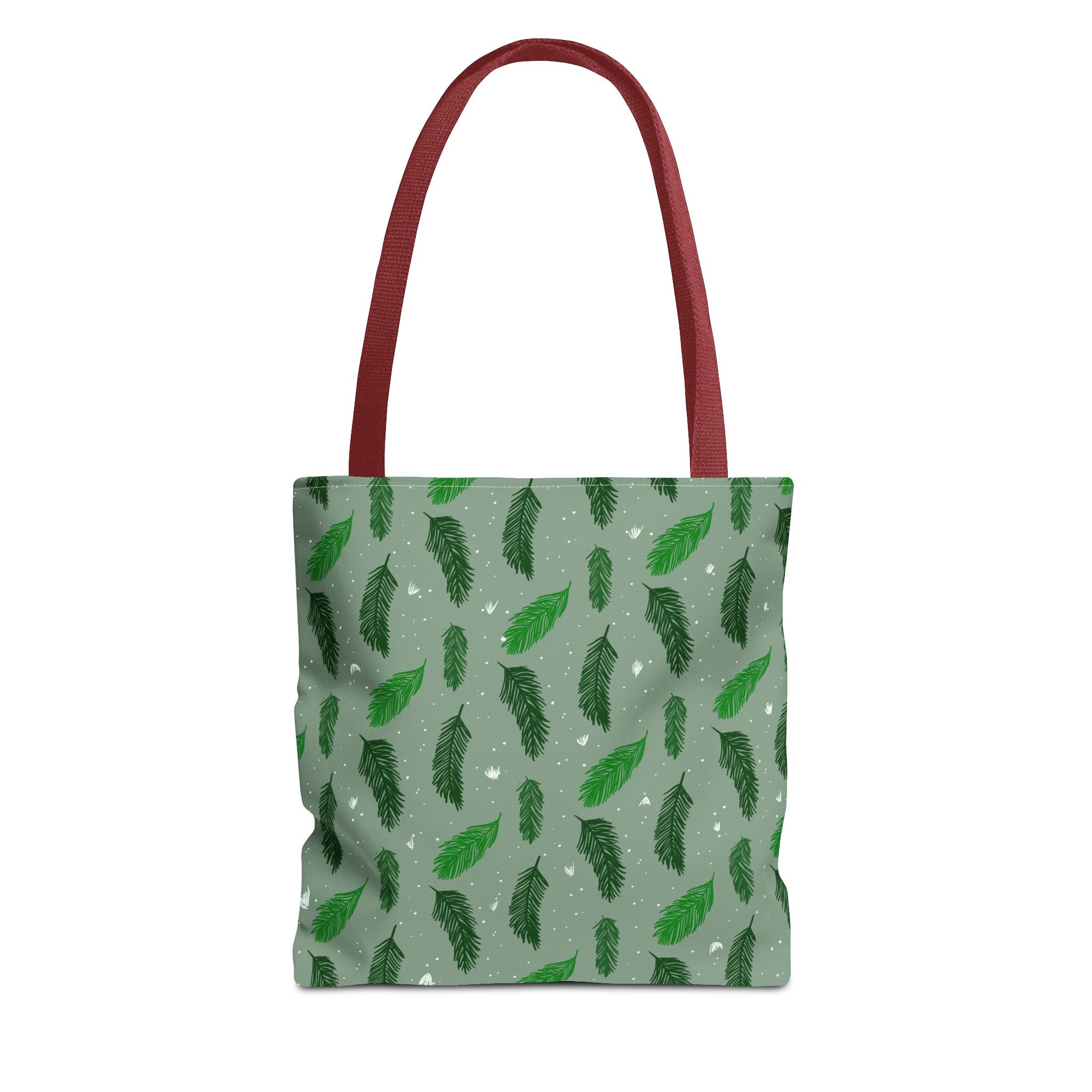 Olive Green Hand Drawn Botanic Print Tote Bags Printify