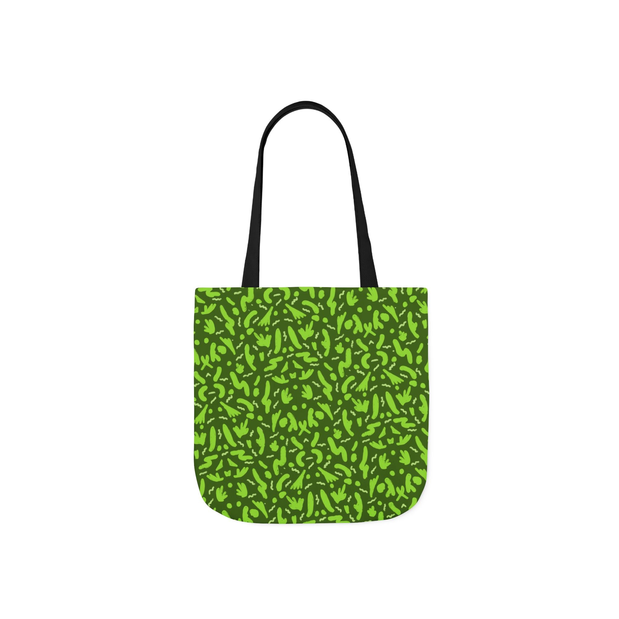 Green Botanic Reusable Canvas Tote Bag, 5-Color Straps Printify
