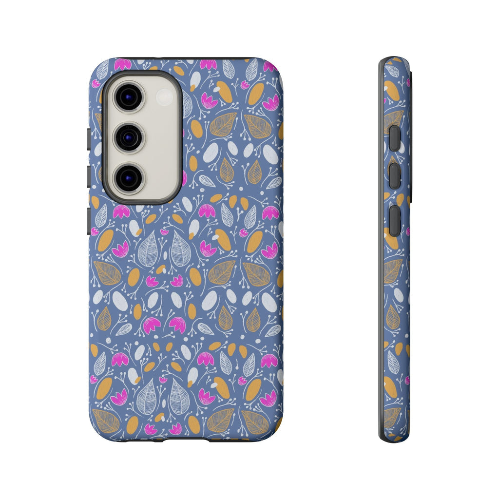 Abstract Grey Small BotanicThemed Tough Cases-Matte and Glossy Printify