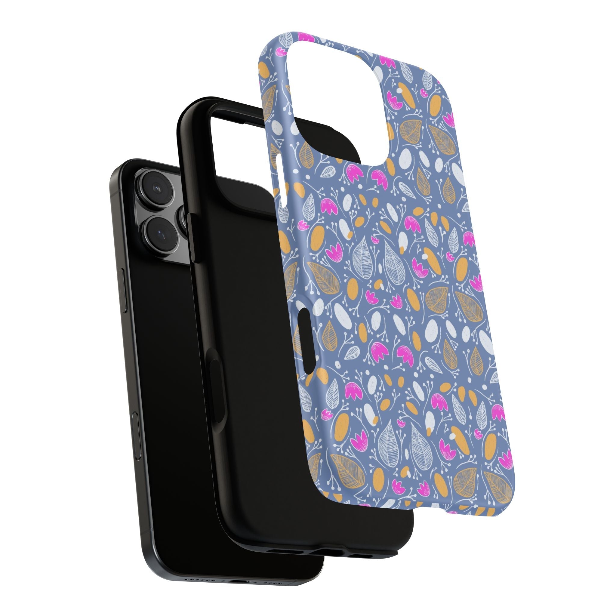 Abstract Grey Small BotanicThemed Tough Cases-Matte and Glossy Printify