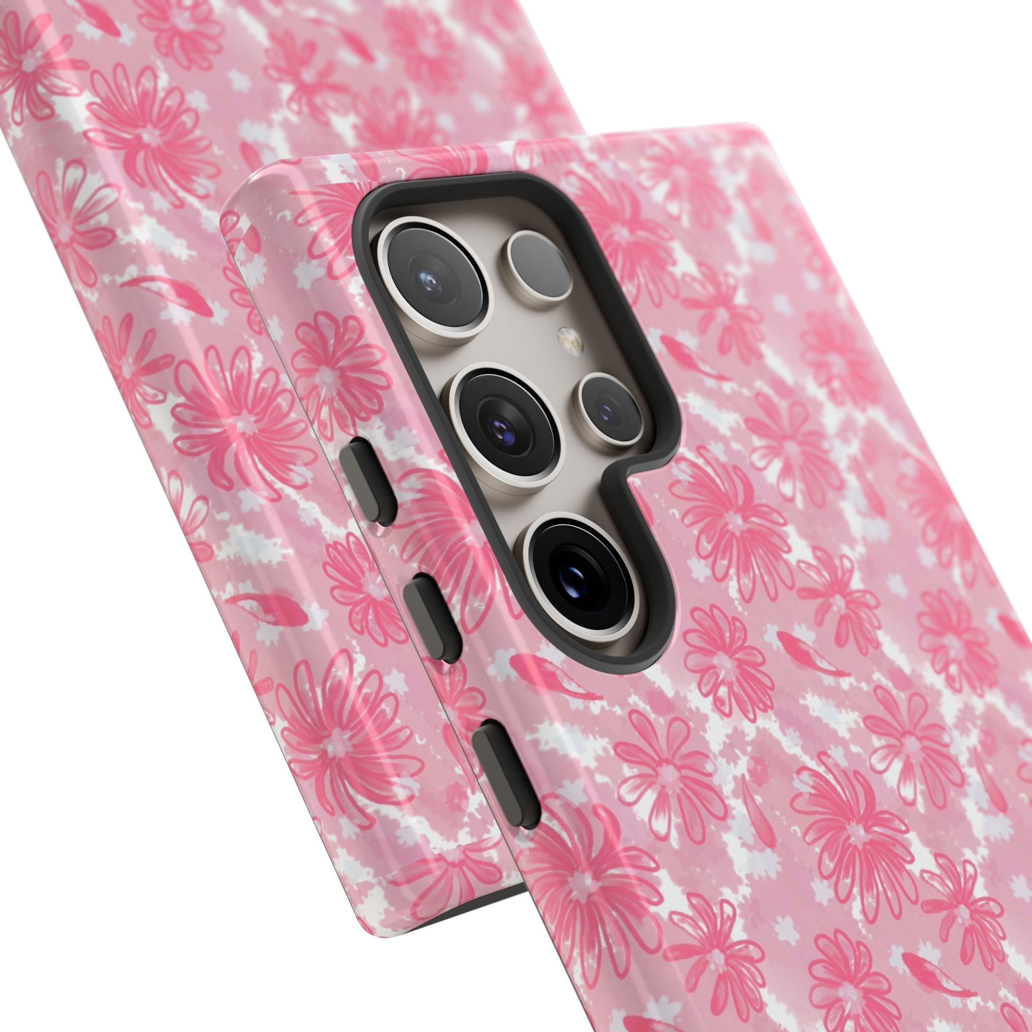 Flora Pink White Phone Case (Carry Original Art Drawn) Printify