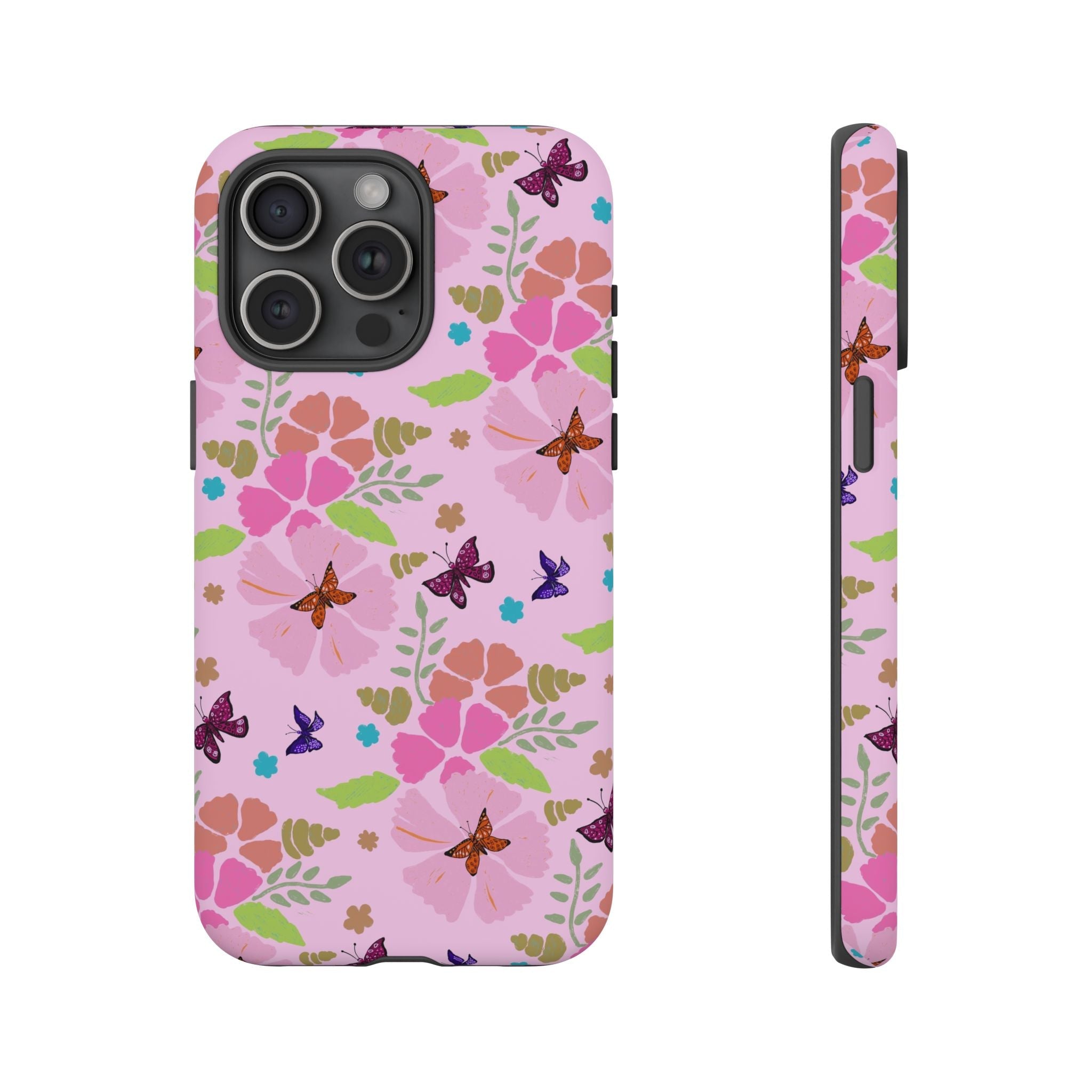 Pink Butterfly Garden Theme Tough Cases Printify