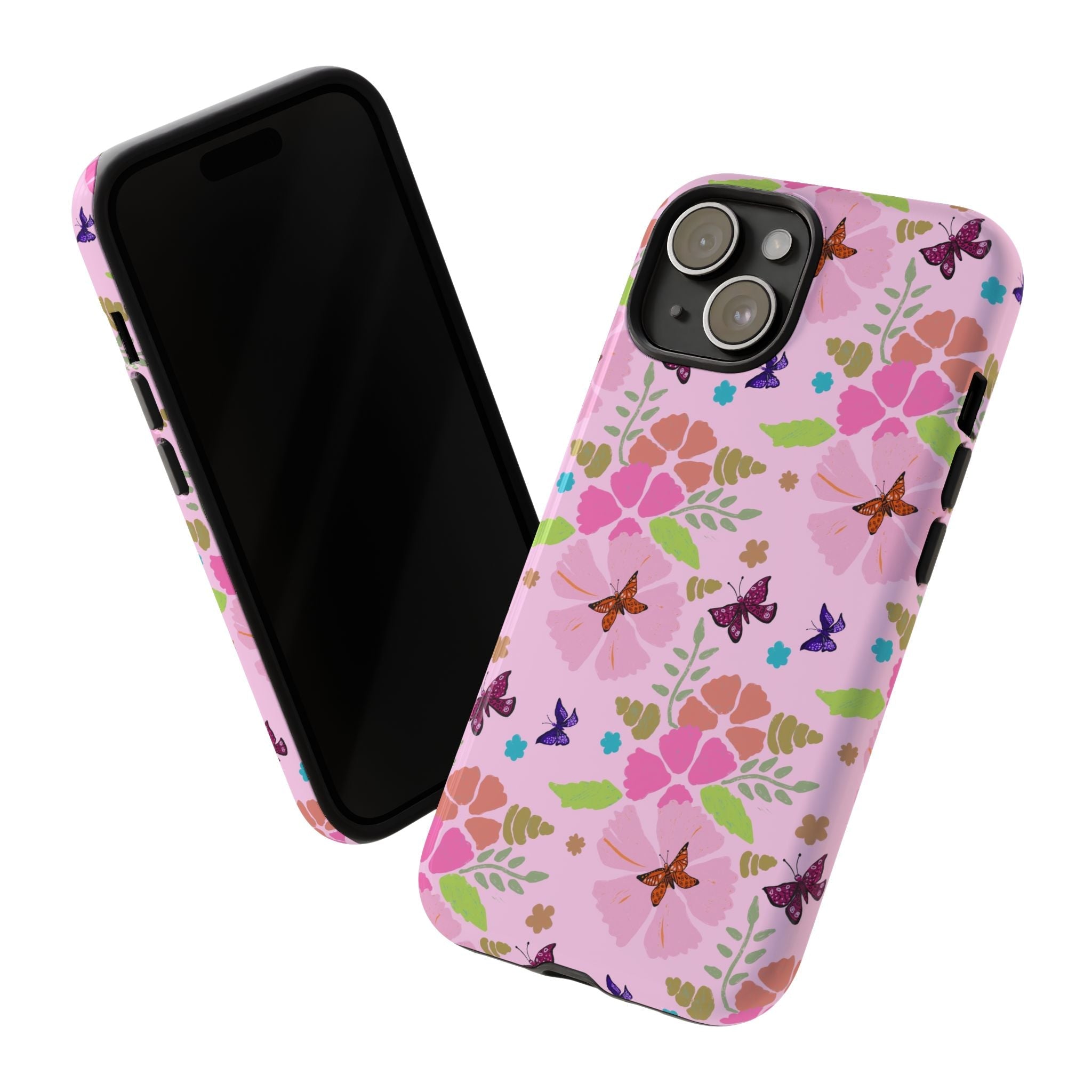 Pink Butterfly Garden Theme Tough Cases Printify