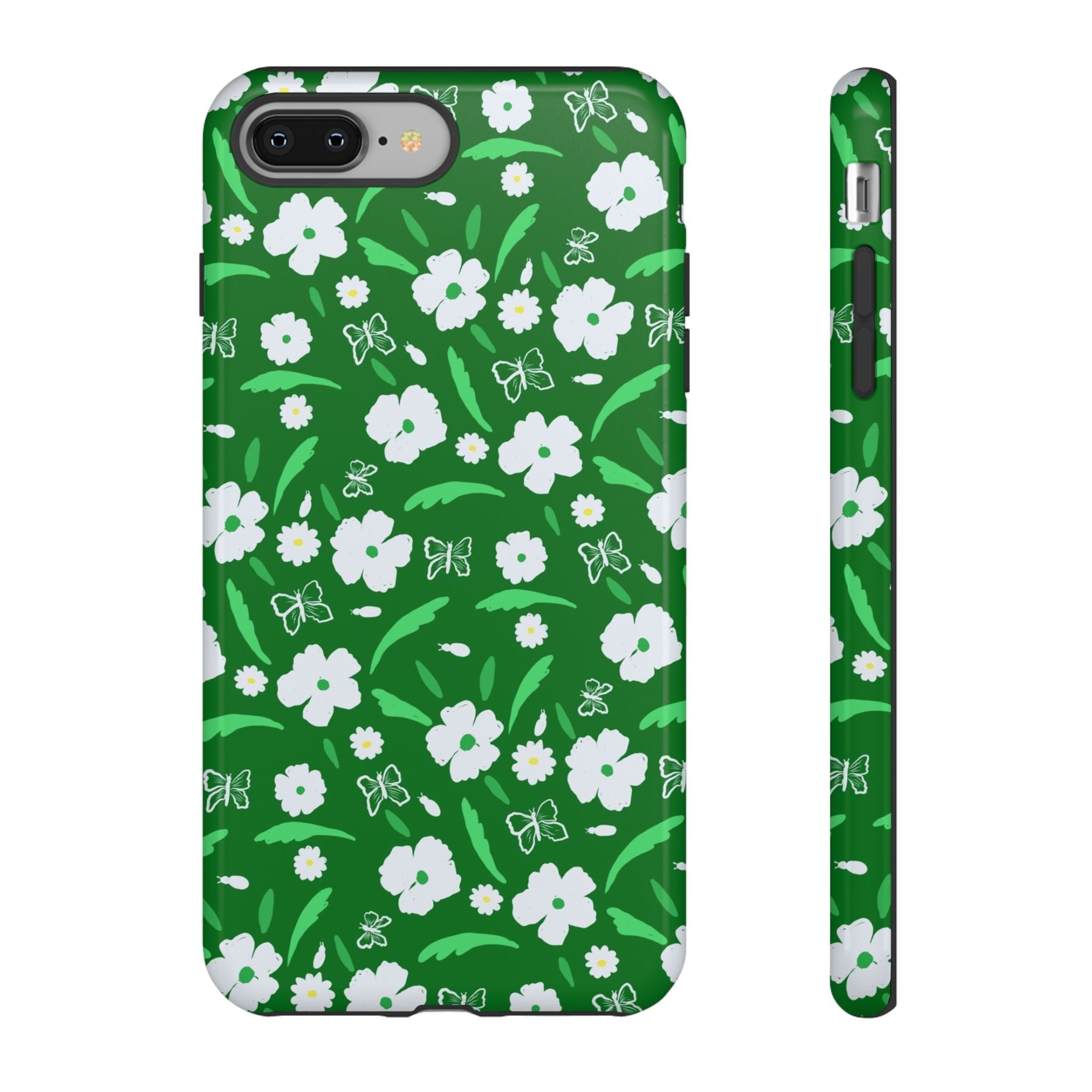 Green Meets White Flora Hand Designed Prints Tough Cases Printify