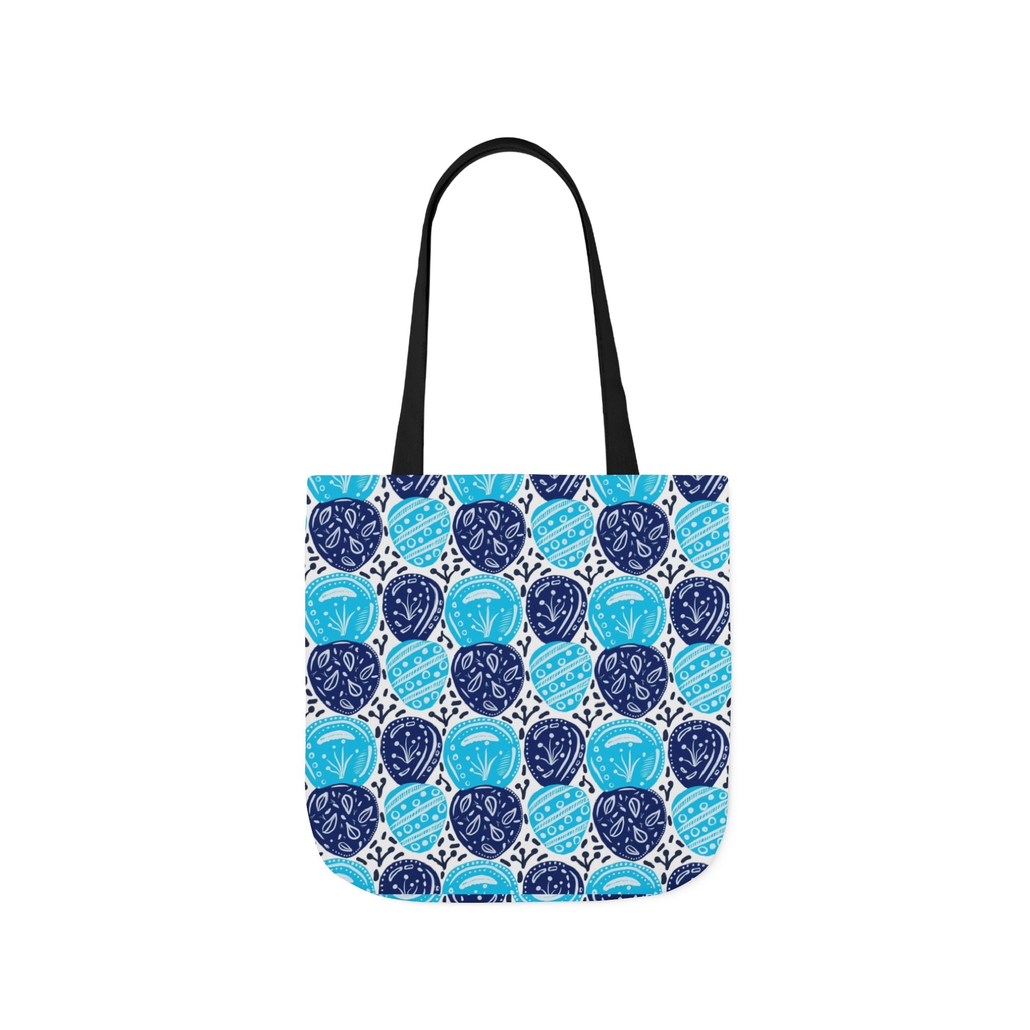 Blue Oval Abstract Canvas Tote Bag, 5-Color Straps Printify