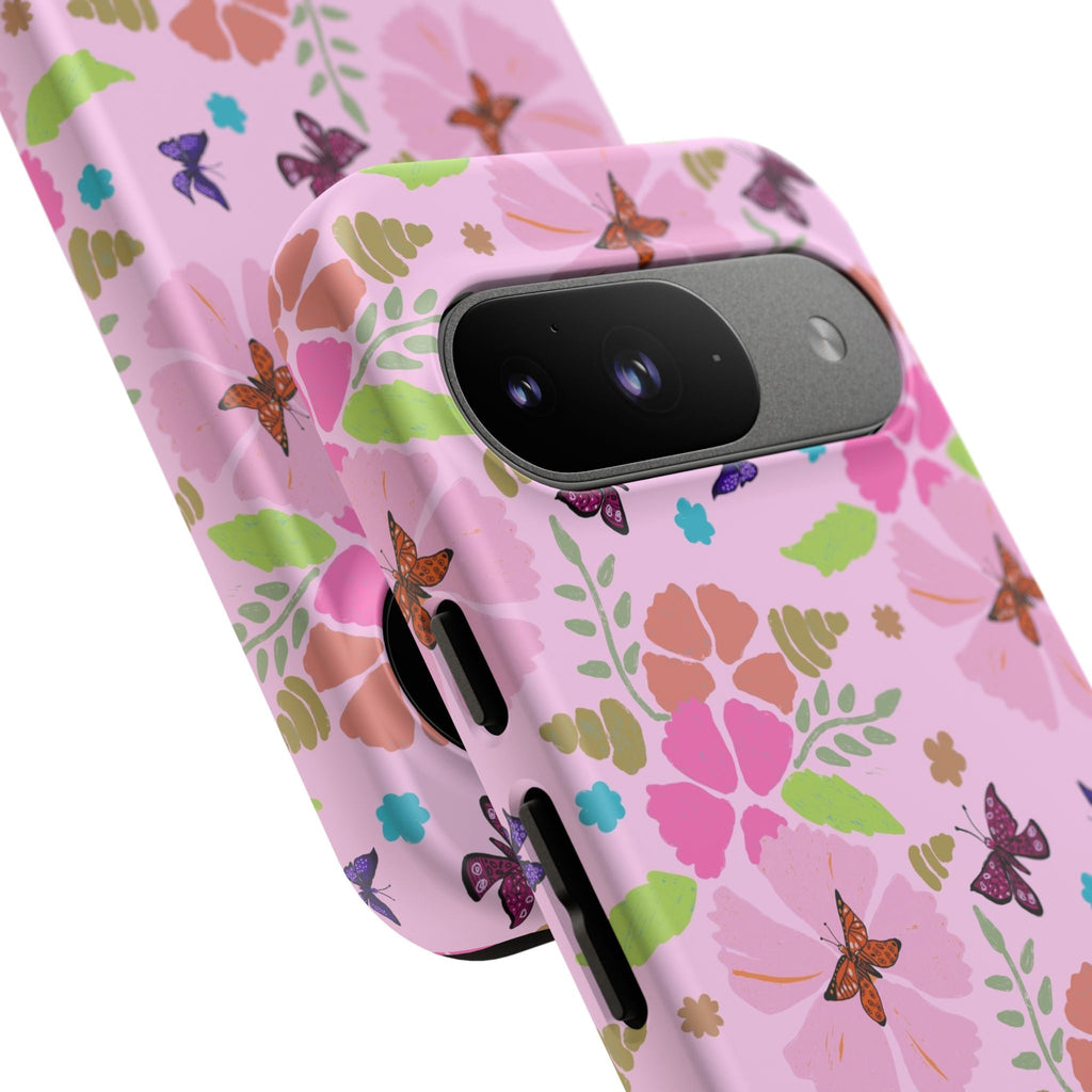 Pink Butterfly Garden Theme Tough Cases Printify