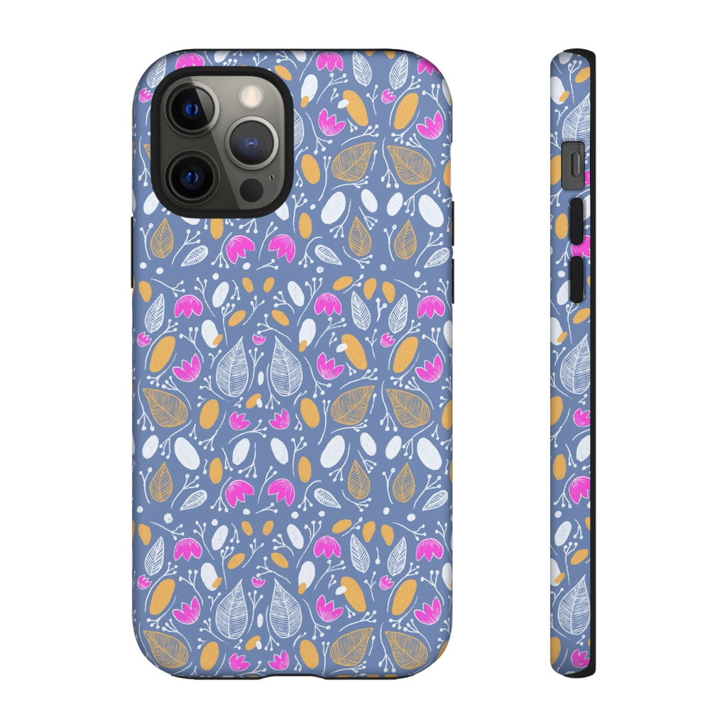 Abstract Grey Small BotanicThemed Tough Cases-Matte and Glossy Printify