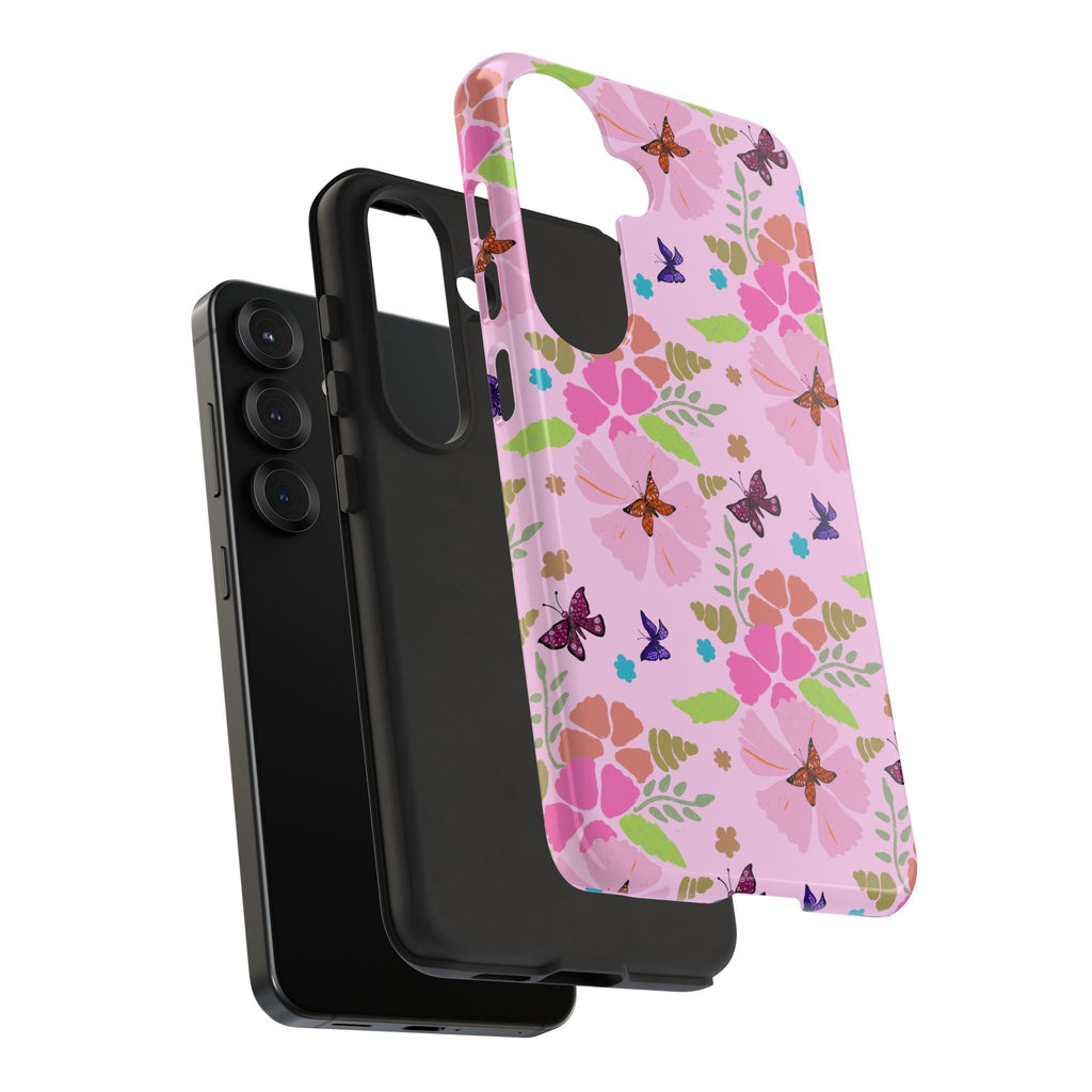 Pink Butterfly Garden Theme Tough Cases Printify