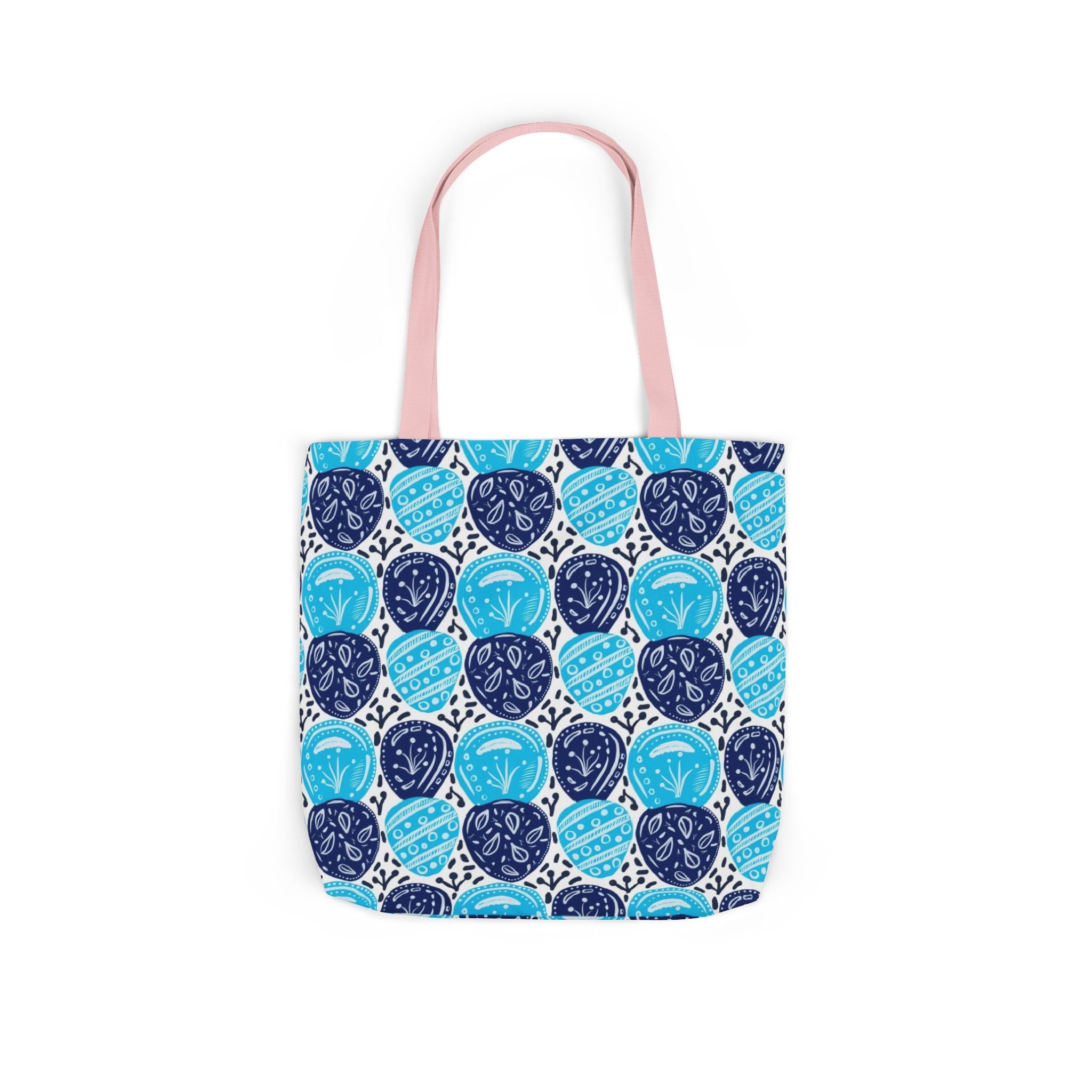 Blue Oval Abstract Canvas Tote Bag, 5-Color Straps Printify