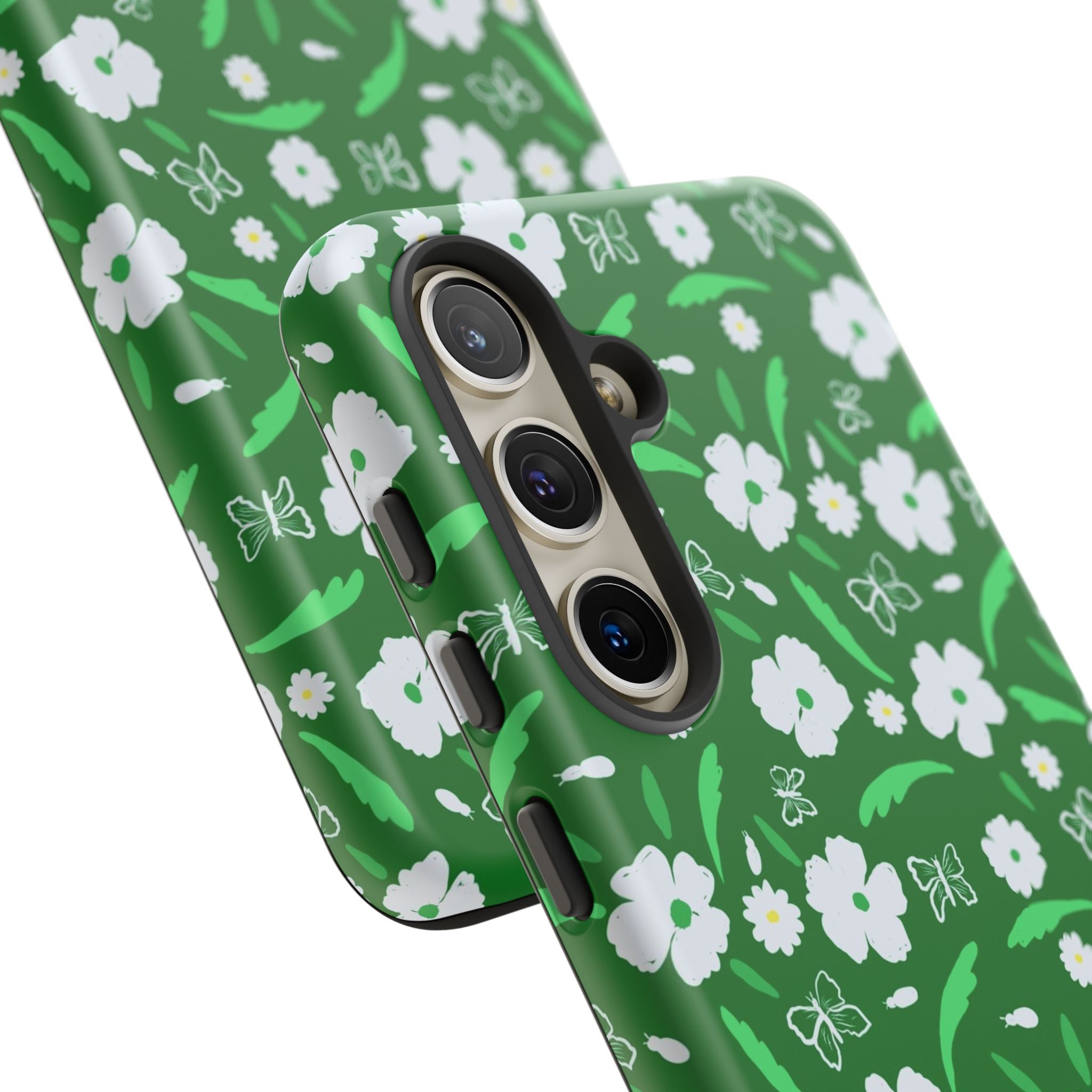 Green Meets White Flora Hand Designed Prints Tough Cases Printify