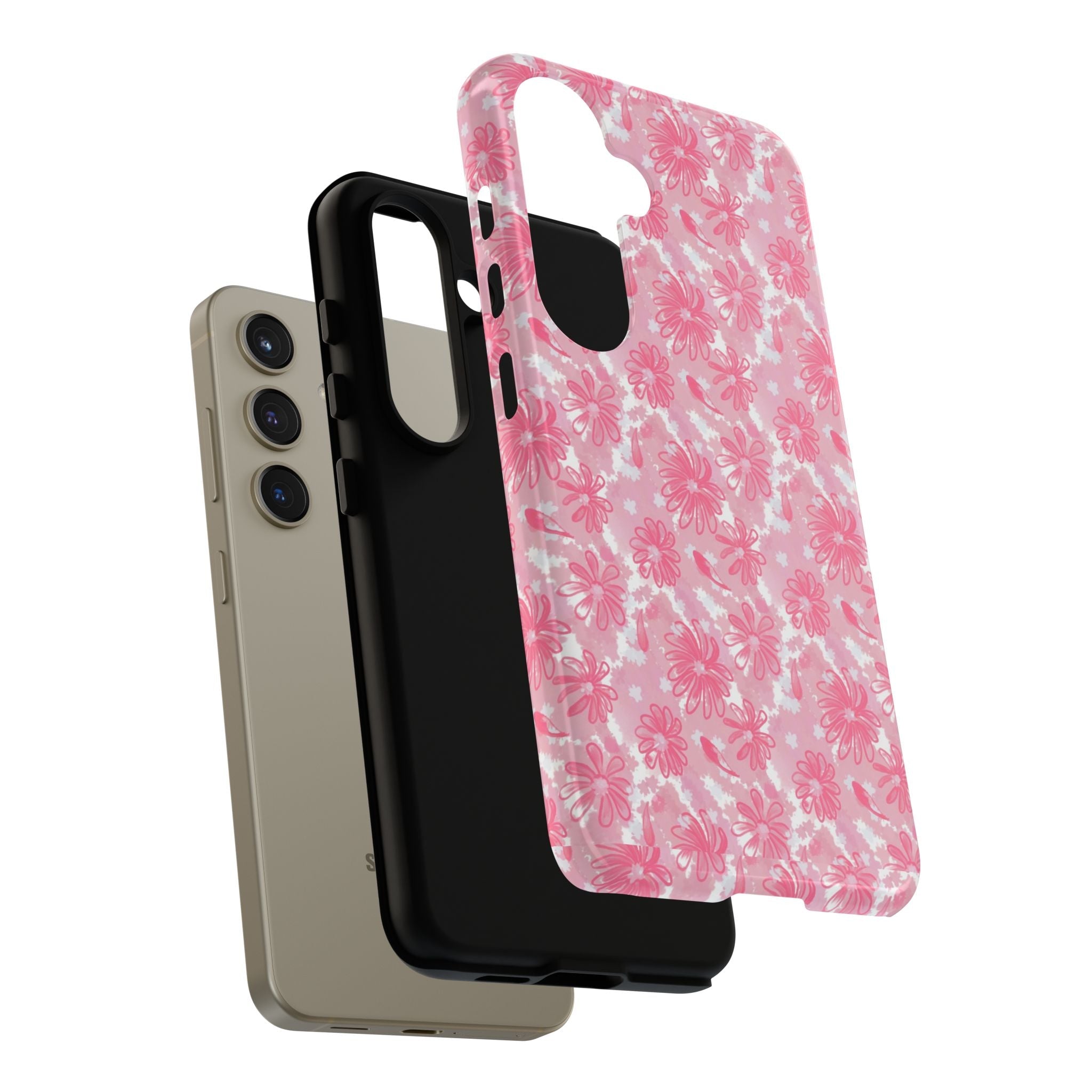 Flora Pink White Phone Case (Carry Original Art Drawn) Printify