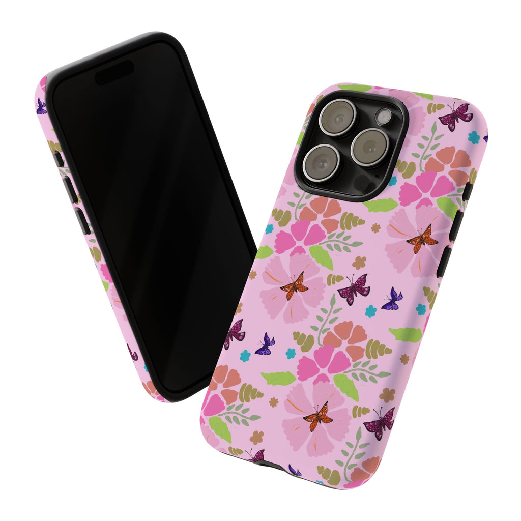 Pink Butterfly Garden Theme Tough Cases Printify