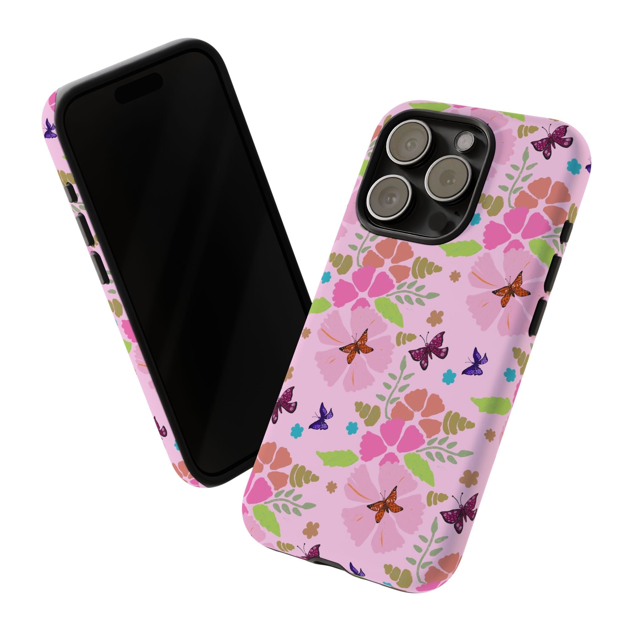 Pink Butterfly Garden Theme Tough Cases Printify