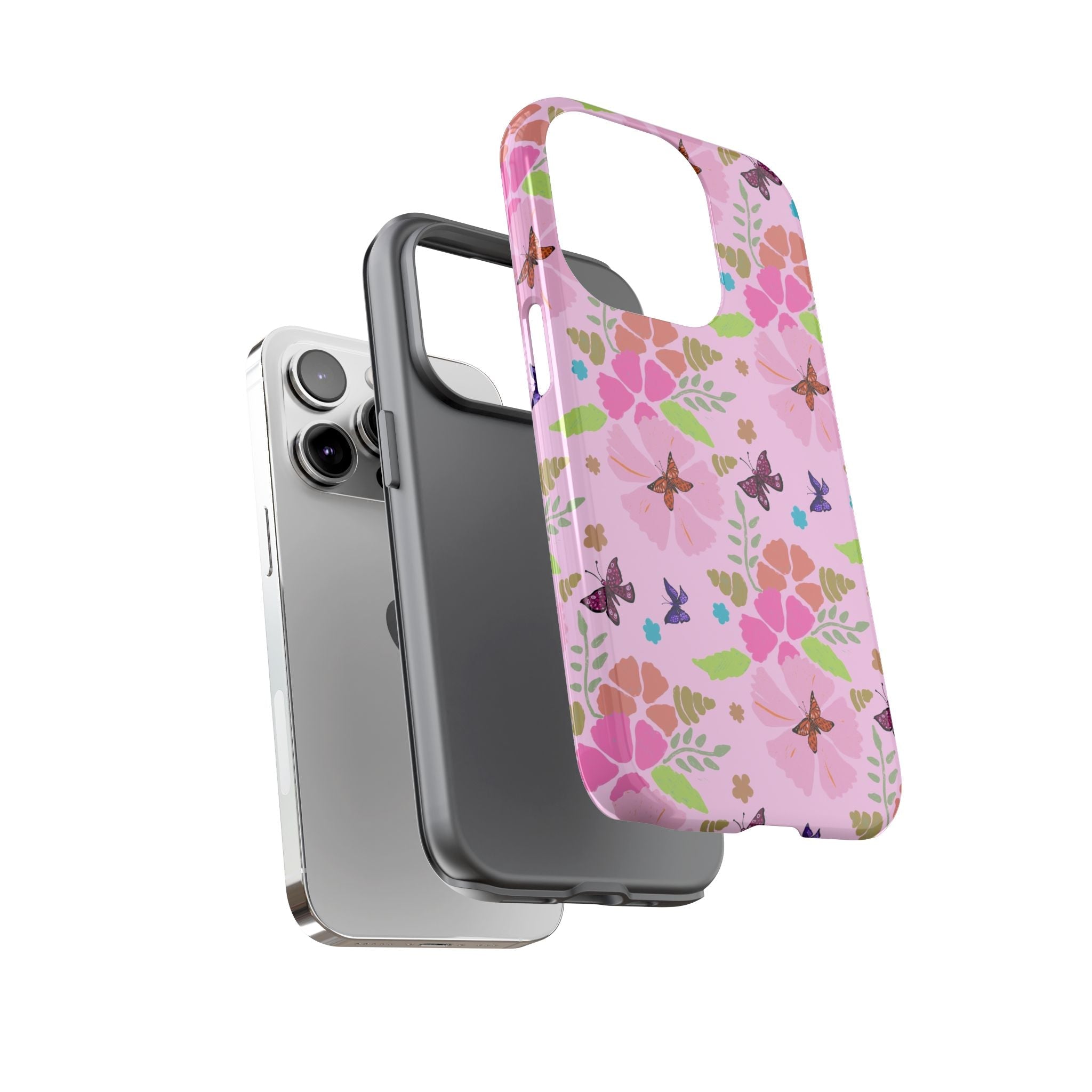 Pink Butterfly Garden Theme Tough Cases Printify