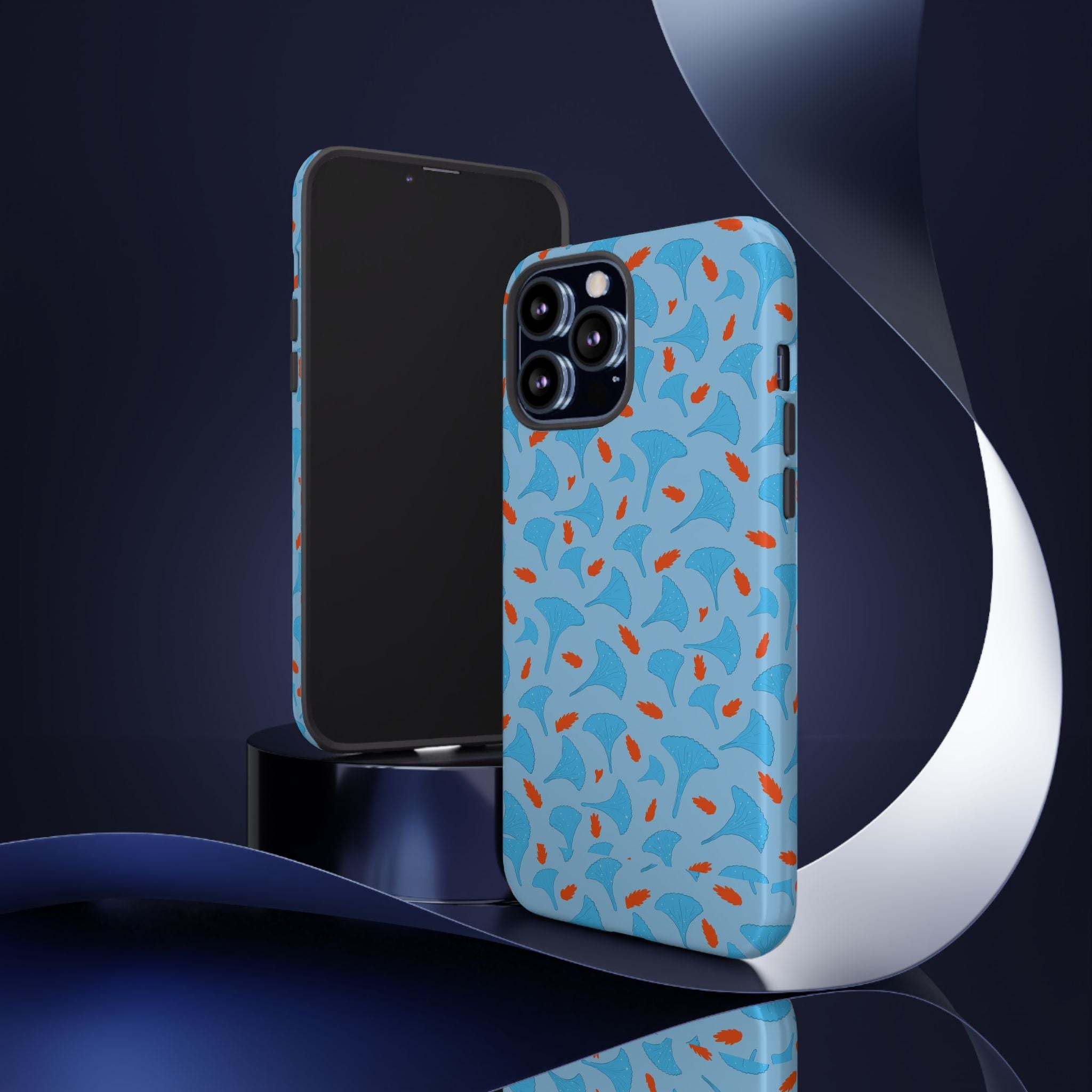Blue Orange Odd Shape Themed Tough Cases Printify