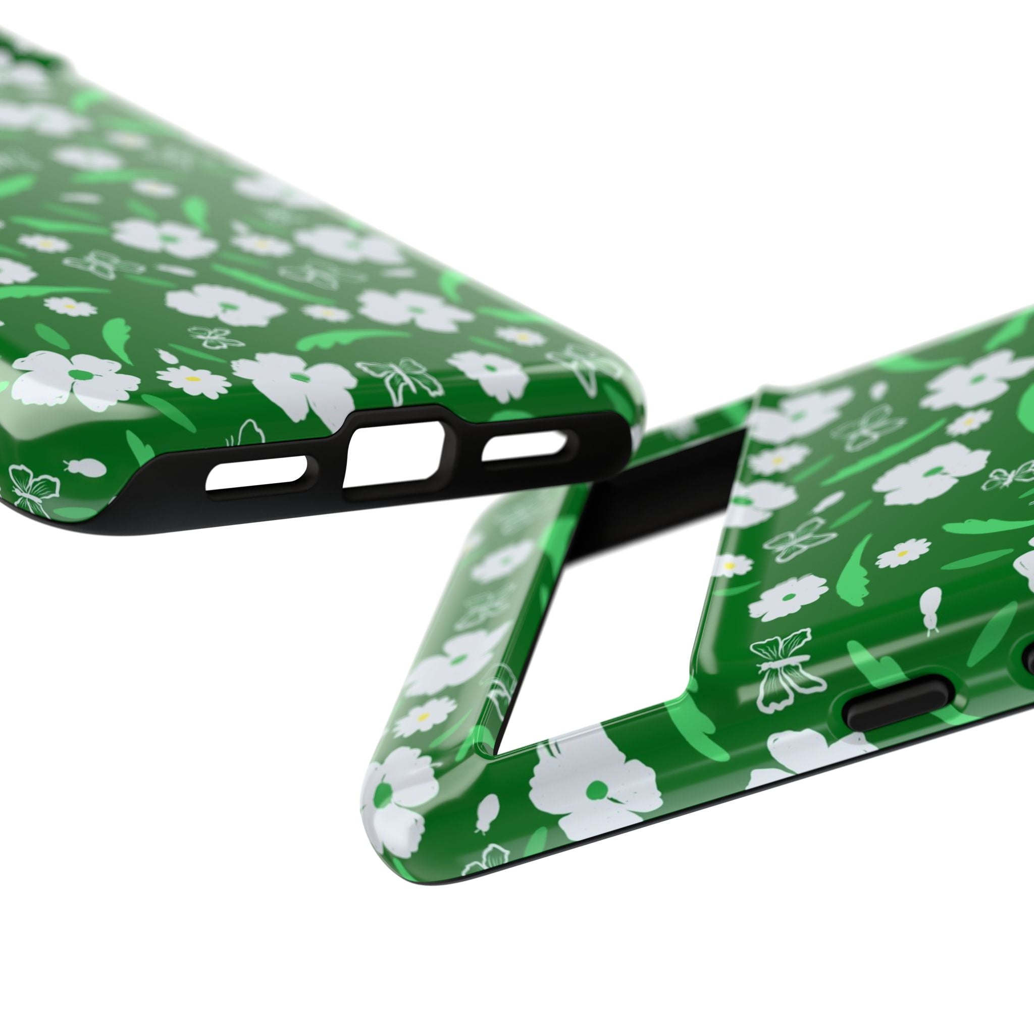 Green Meets White Flora Hand Designed Prints Tough Cases Printify