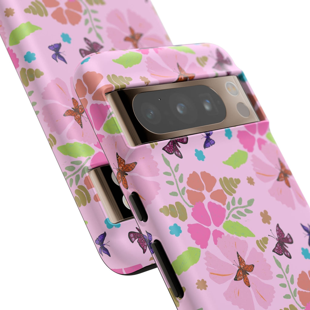 Pink Butterfly Garden Theme Tough Cases Printify
