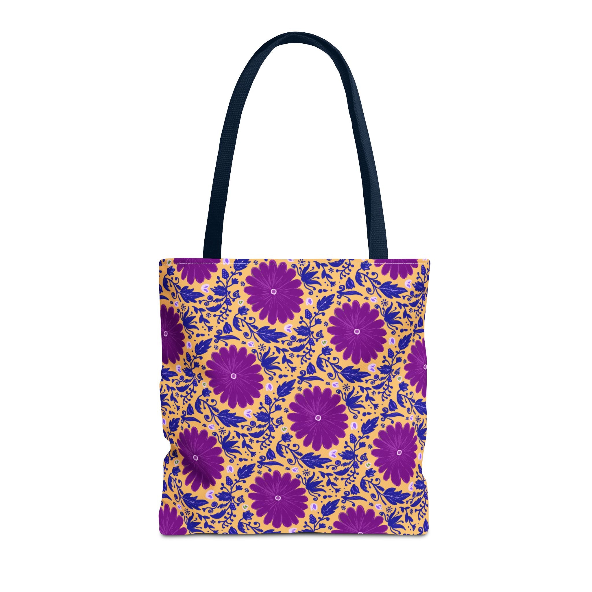 Botanic Susanah Purple Flower Print Tote Bag – Hand-Designed Print