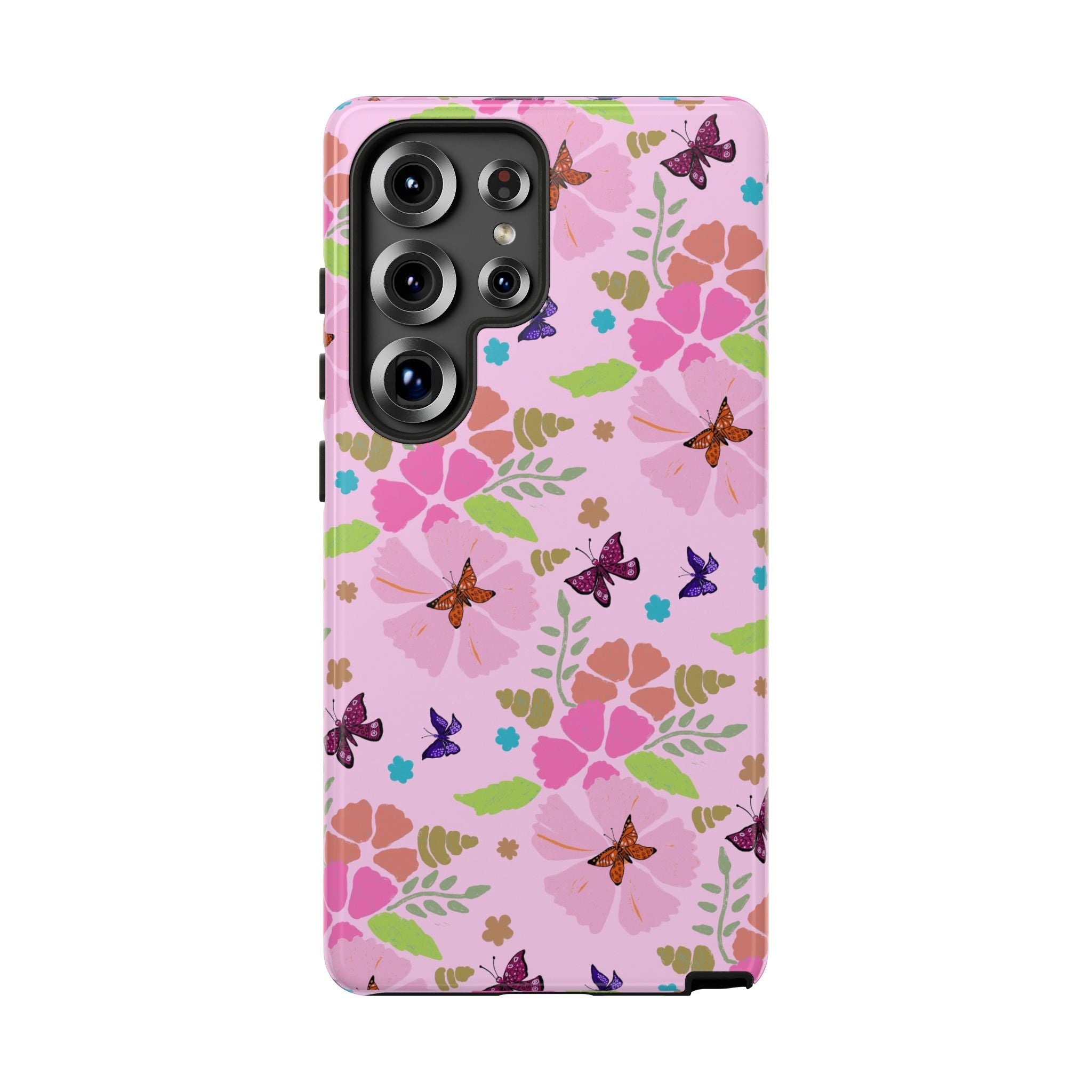 Pink Butterfly Garden Theme Tough Cases Printify