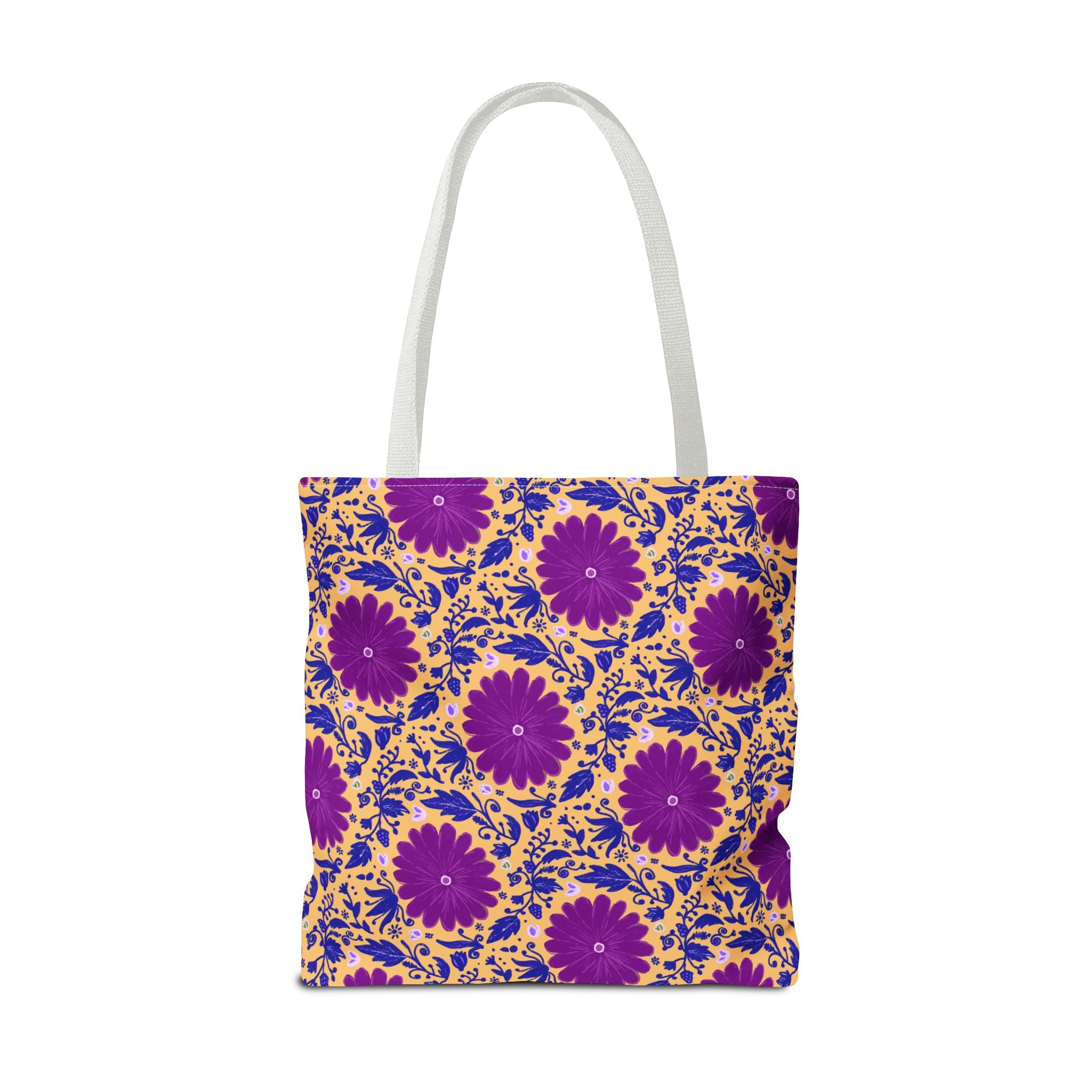 Botanic Susanah Purple Flower Print Tote Bag – Hand-Designed Print