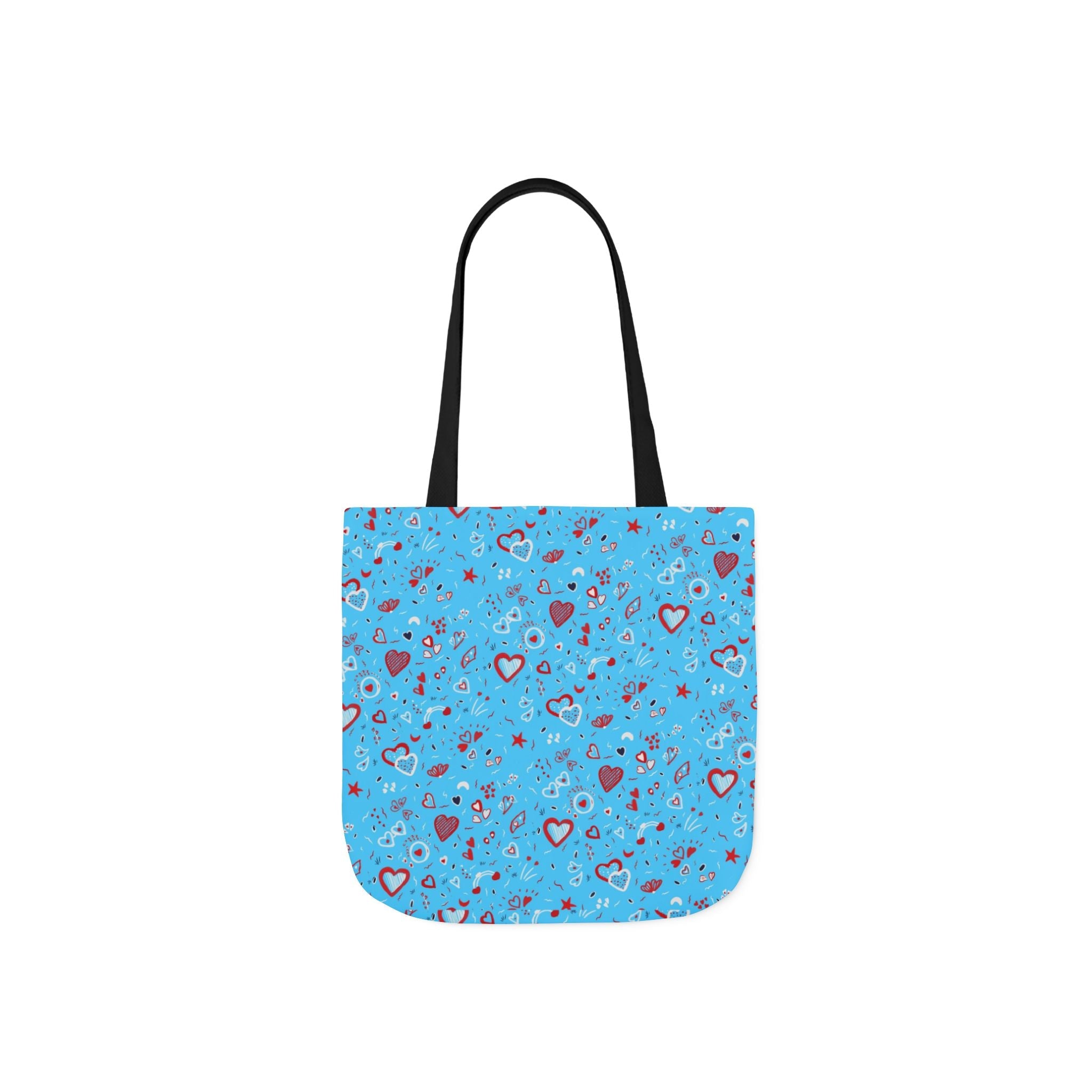 May be Valentine Hand Designed Print Canvas Tote Bag, 5-Color Straps Printify