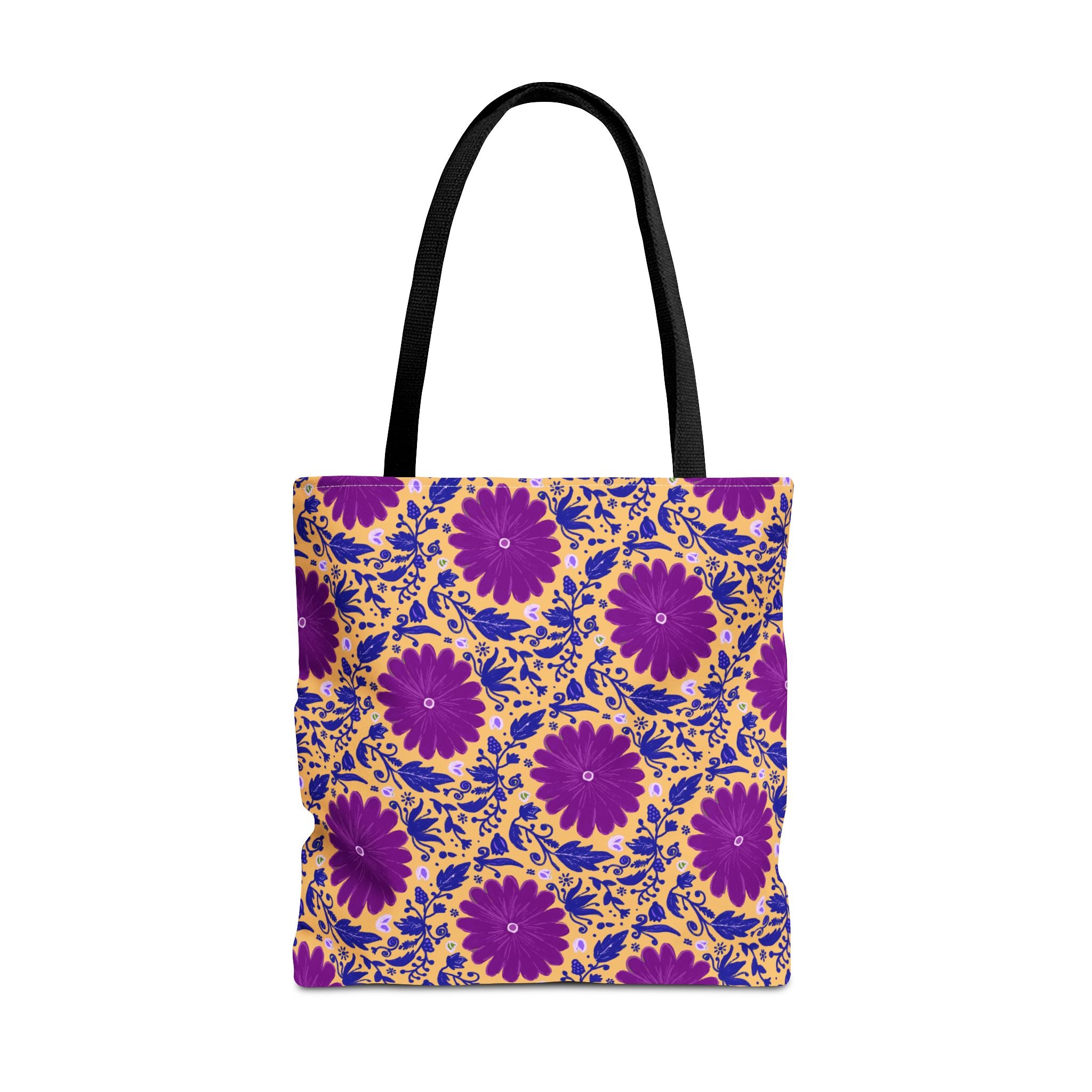 Botanic Susanah Purple Flower Print Tote Bag – Hand-Designed Print