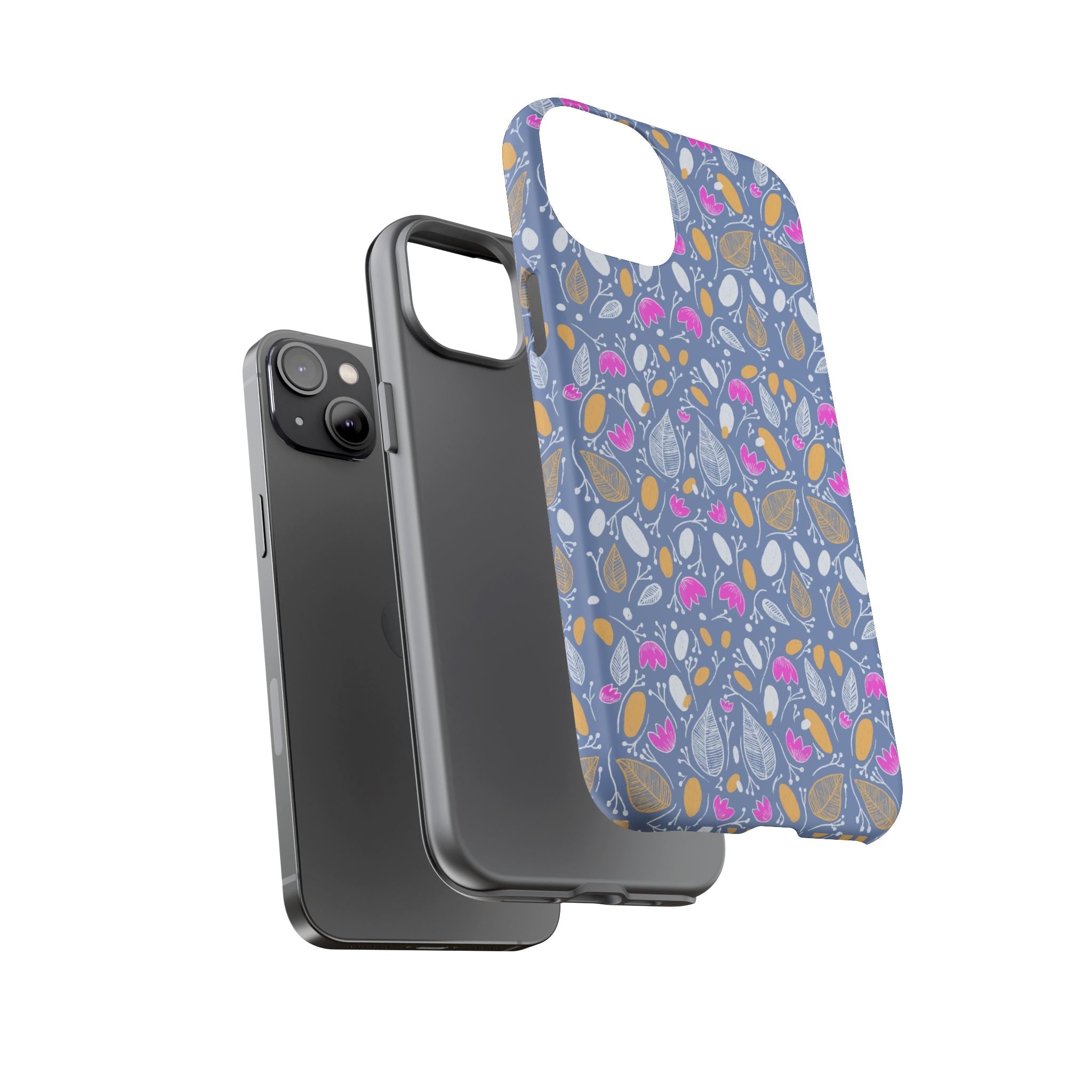 Abstract Grey Small BotanicThemed Tough Cases-Matte and Glossy Printify