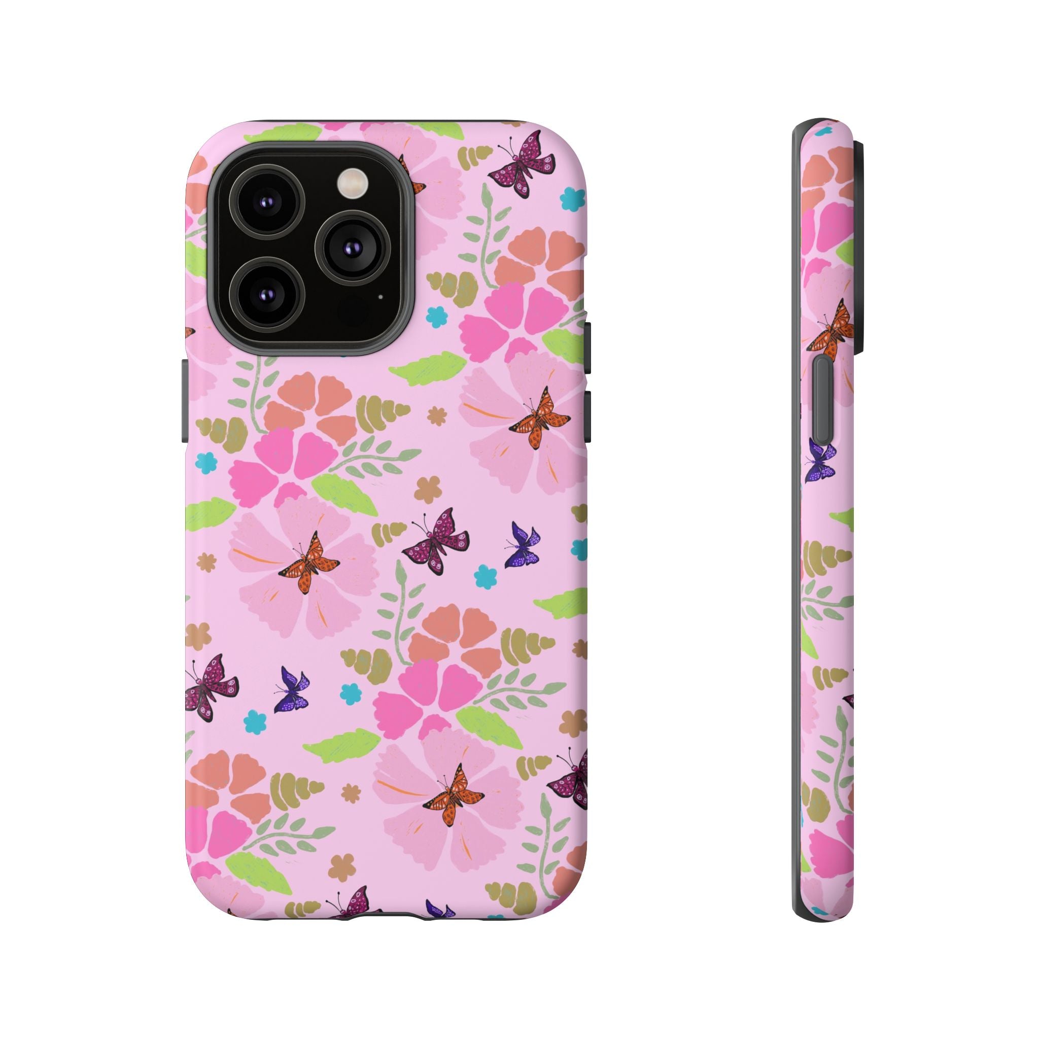 Pink Butterfly Garden Theme Tough Cases Printify