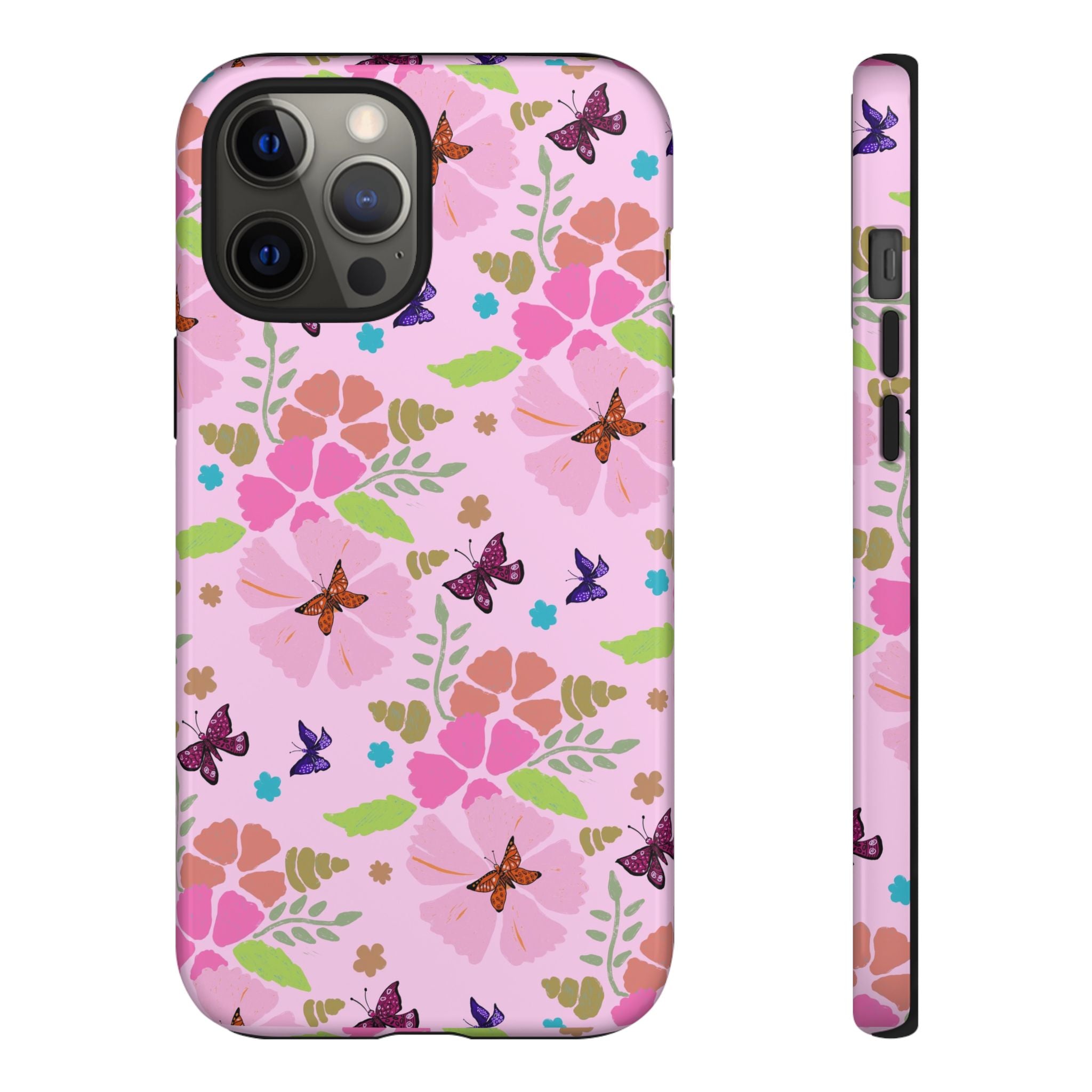 Pink Butterfly Garden Theme Tough Cases Printify