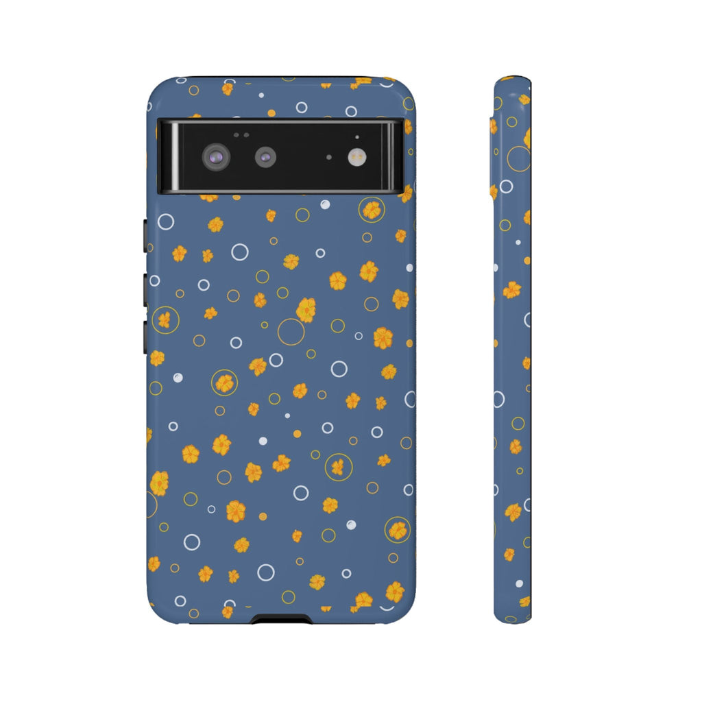 Bluish Grey -Small Cute Wild Flower -Hand Designed Prints-Tough Cases Printify