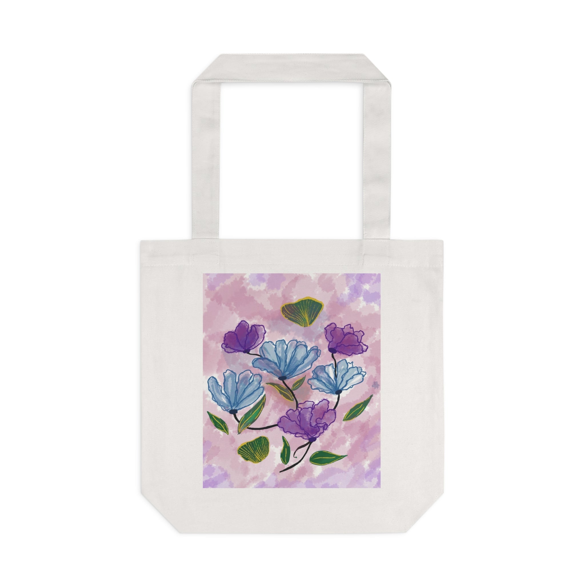 Wild Flora Cotton Tote Bag- Cream and Black Variant Printify