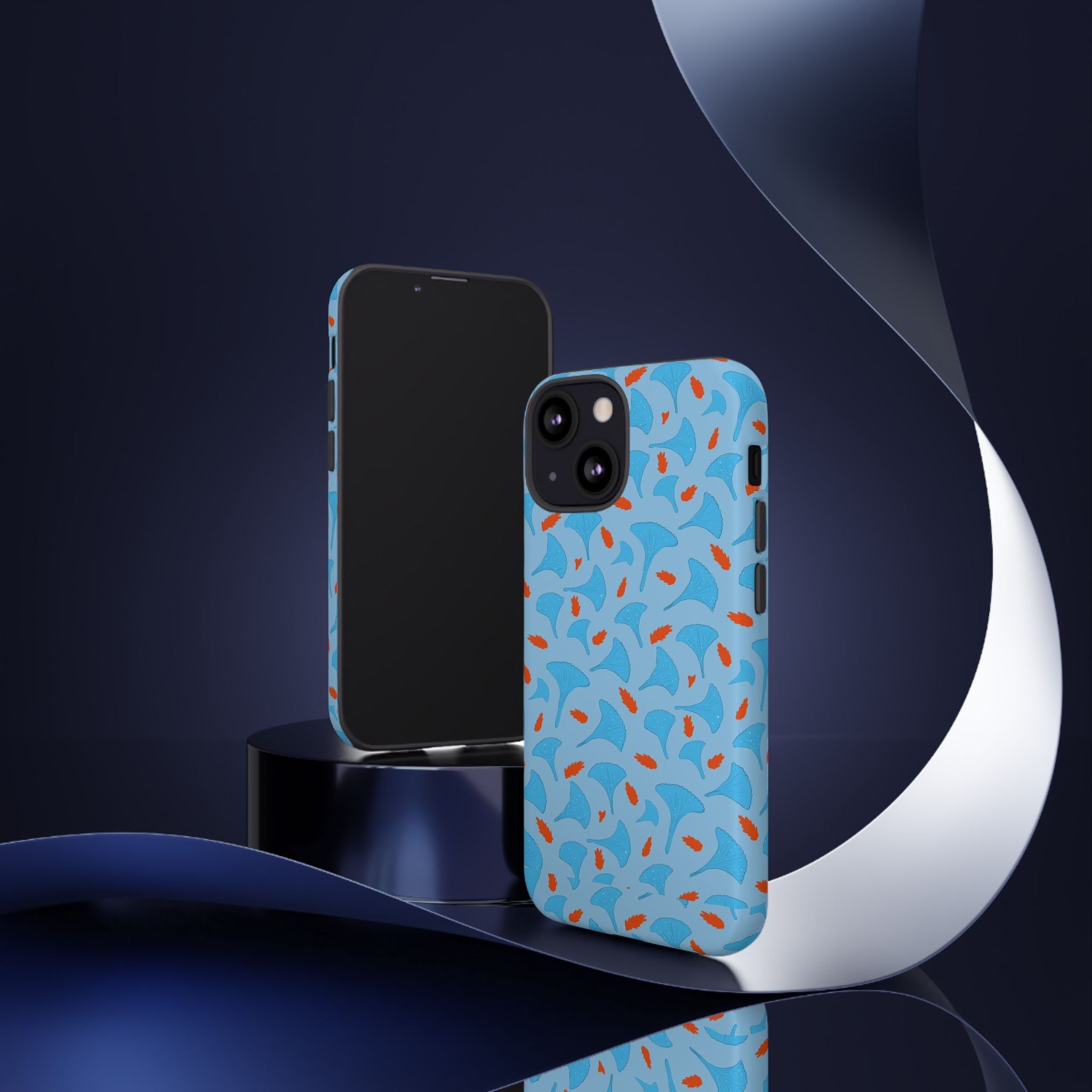 Blue Orange Odd Shape Themed Tough Cases Printify
