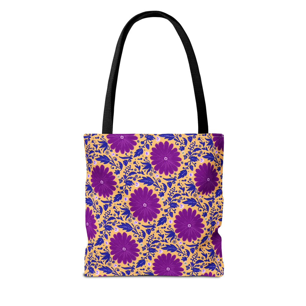 Botanic Susanah Purple Flower Print Tote Bag – Hand-Designed Print