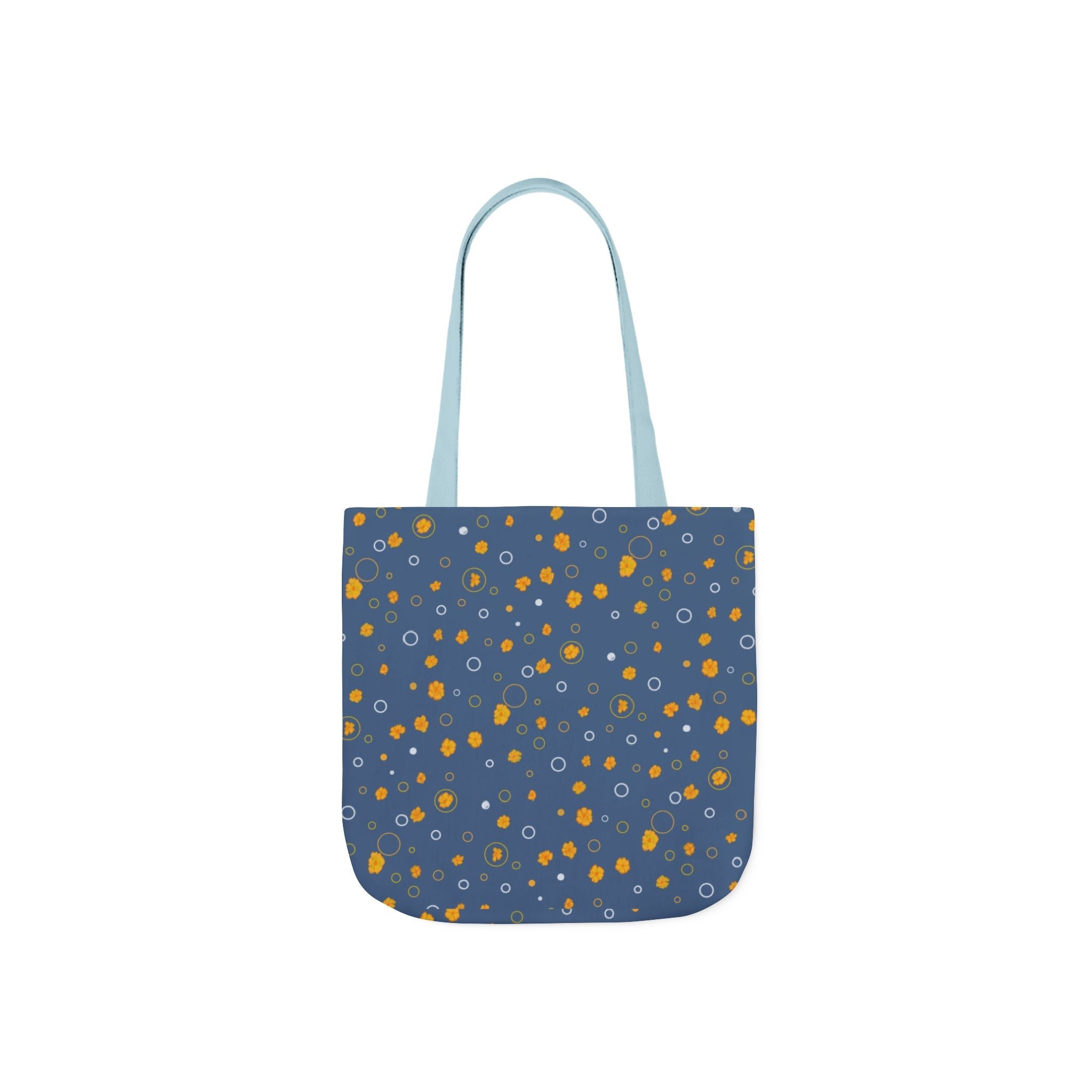 Grey Small Flora Hand Drawn Prints Canvas Tote Bag, 5-Color Straps Printify