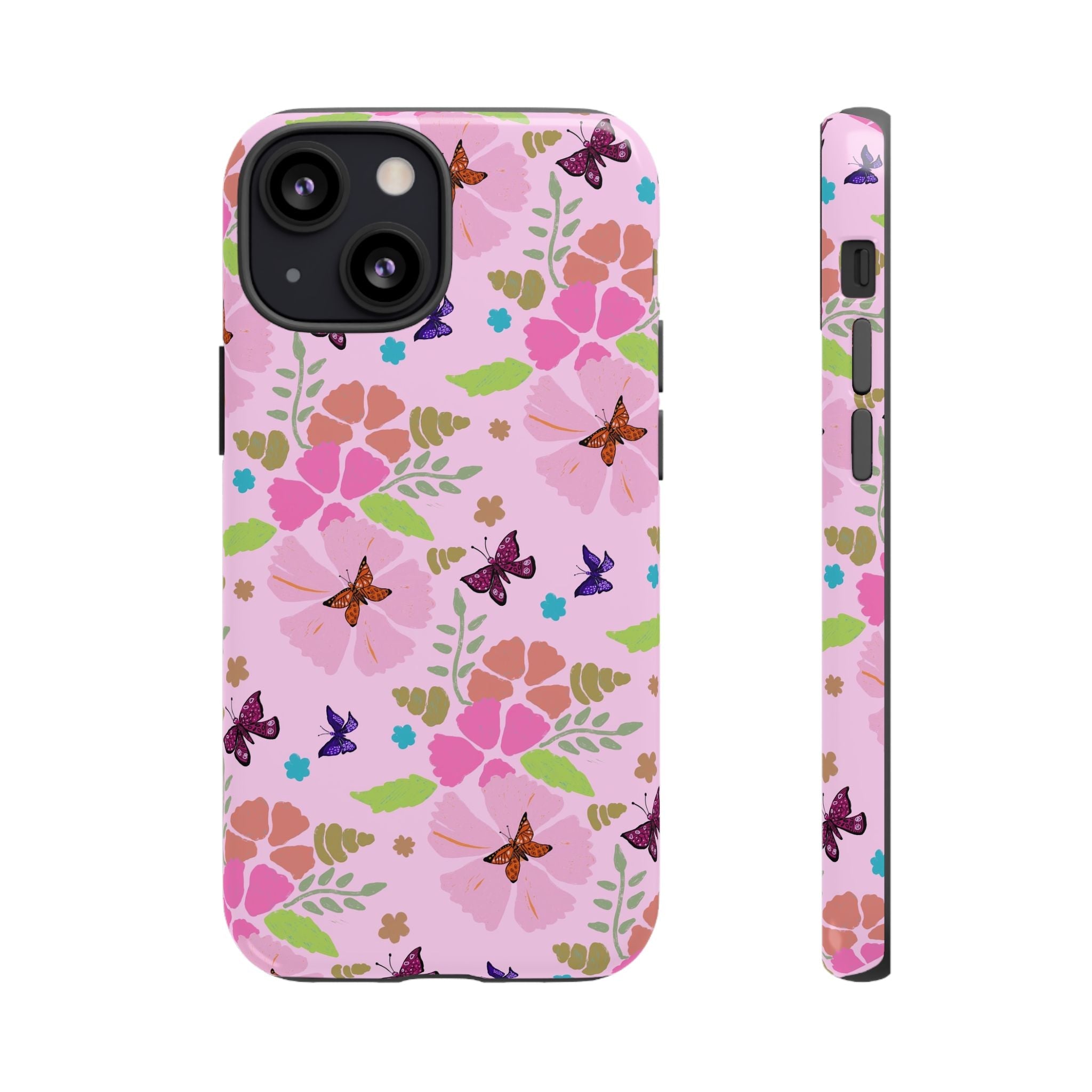 Pink Butterfly Garden Theme Tough Cases Printify