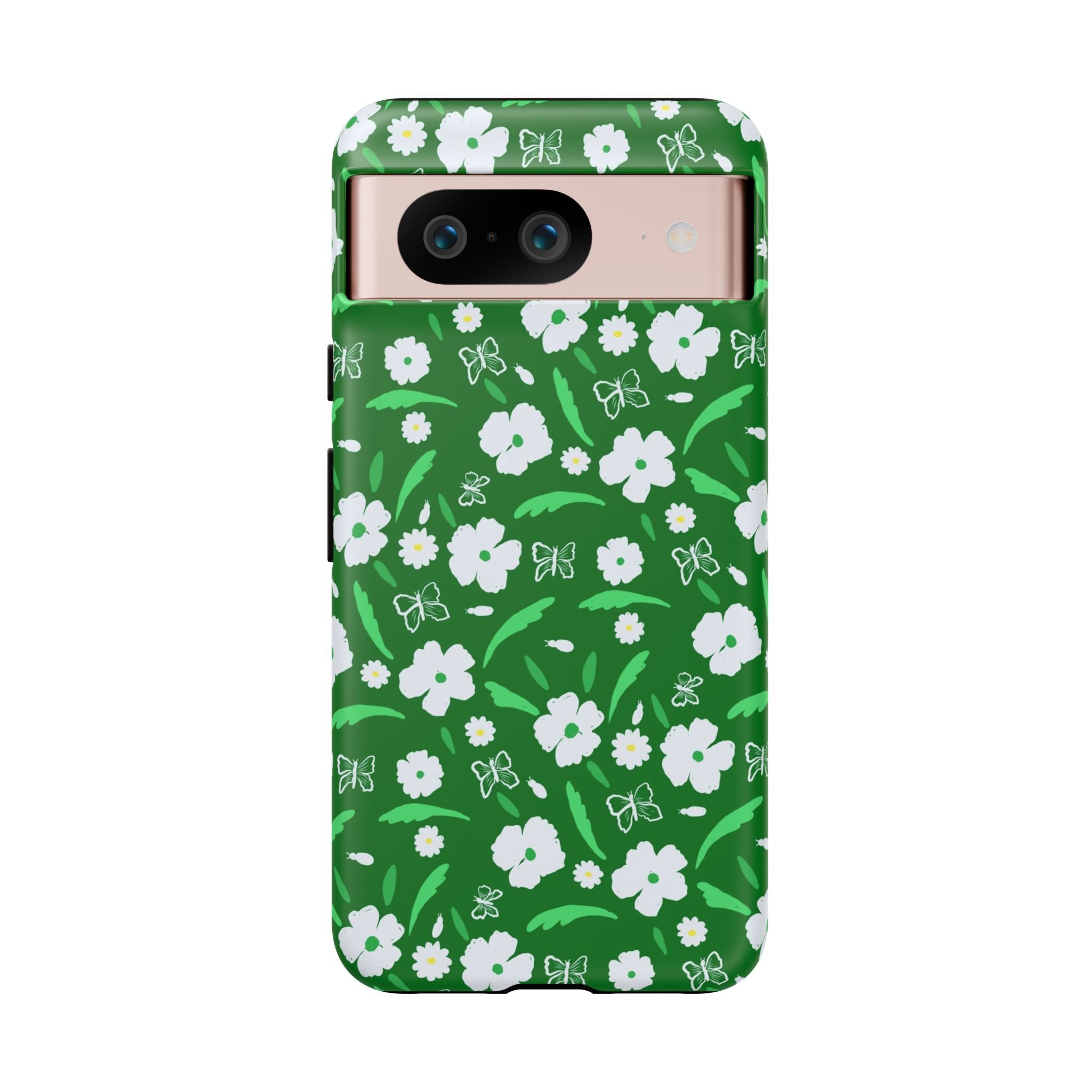 Green Meets White Flora Hand Designed Prints Tough Cases Printify
