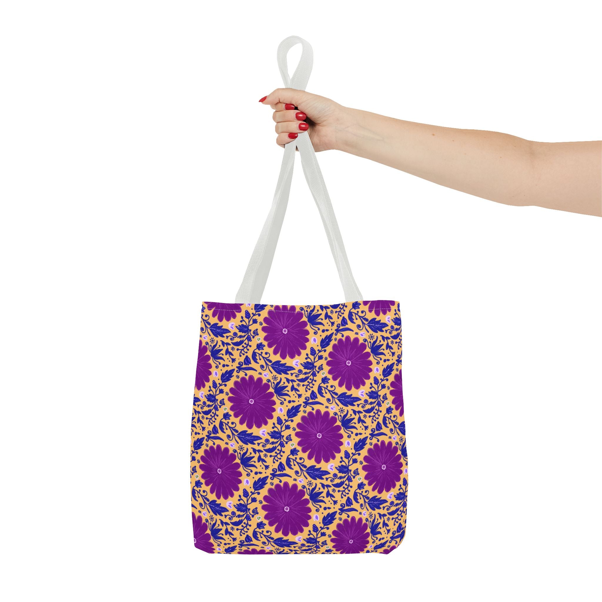 Botanic Susanah Purple Flower Print Tote Bag – Hand-Designed Print