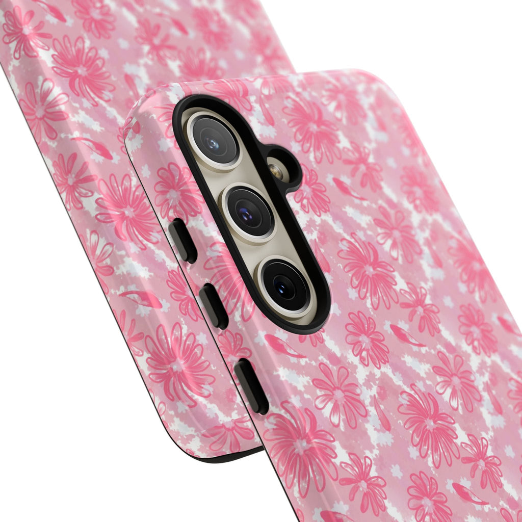 Flora Pink White Phone Case (Carry Original Art Drawn) Printify