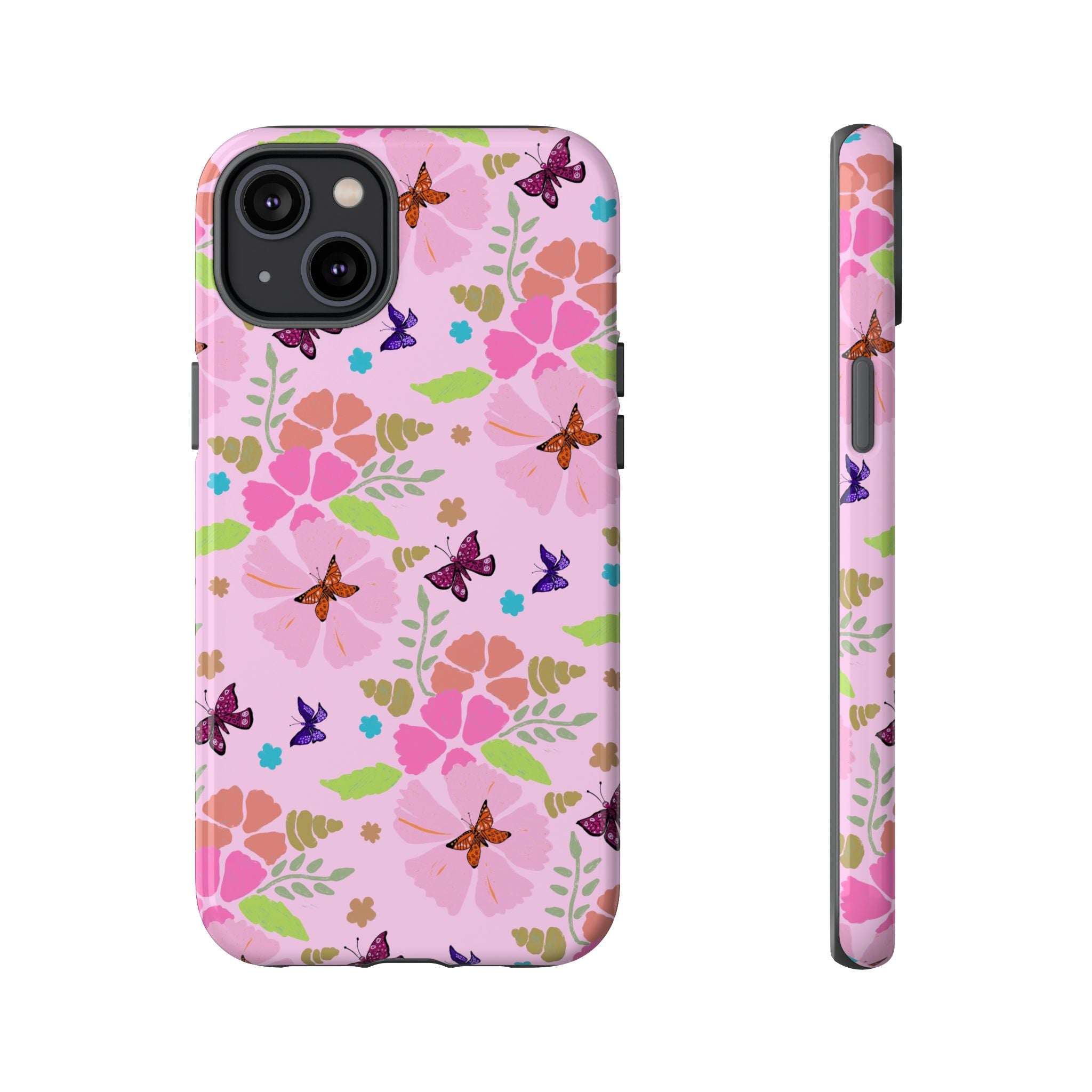 Pink Butterfly Garden Theme Tough Cases Printify