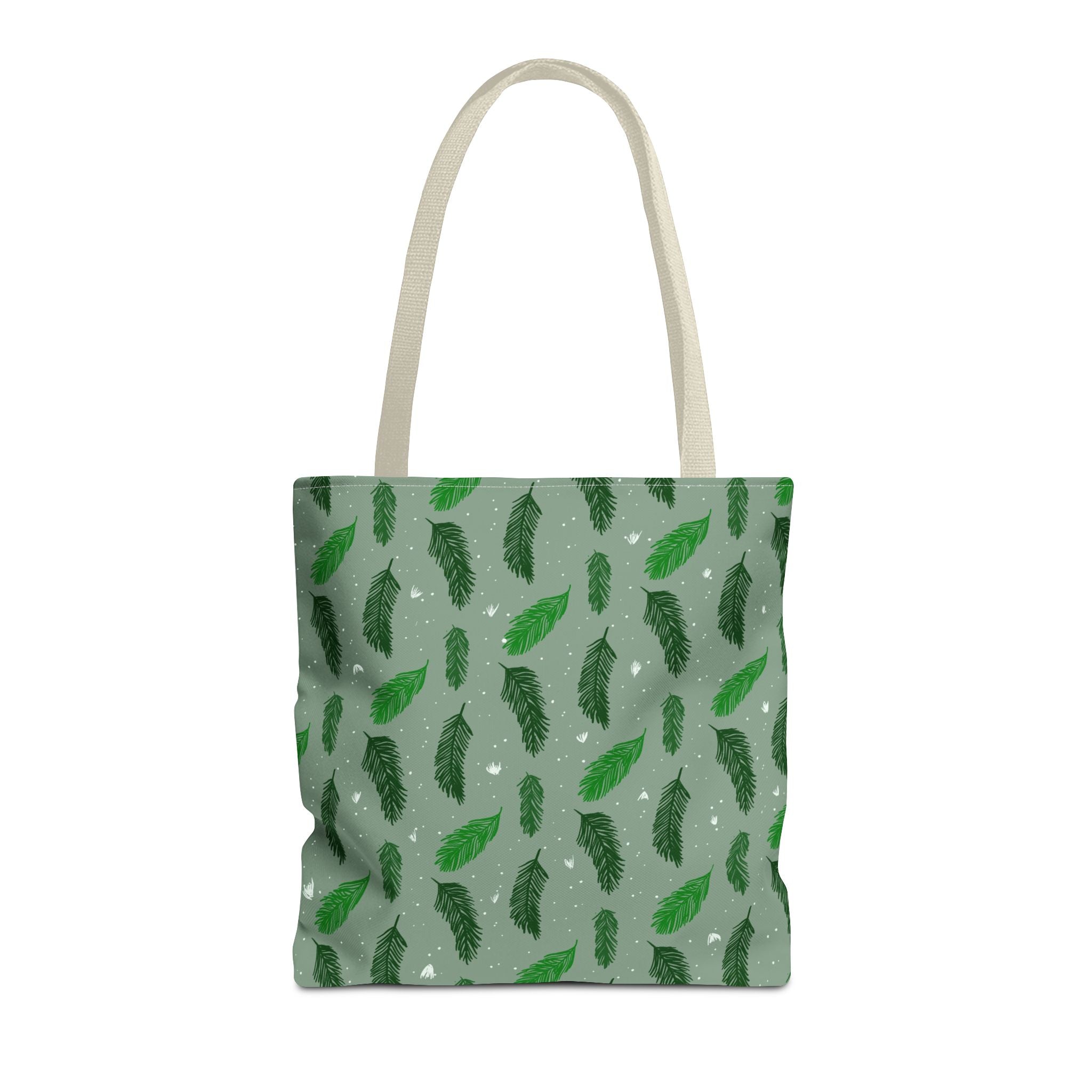 Olive Green Hand Drawn Botanic Print Tote Bags Printify
