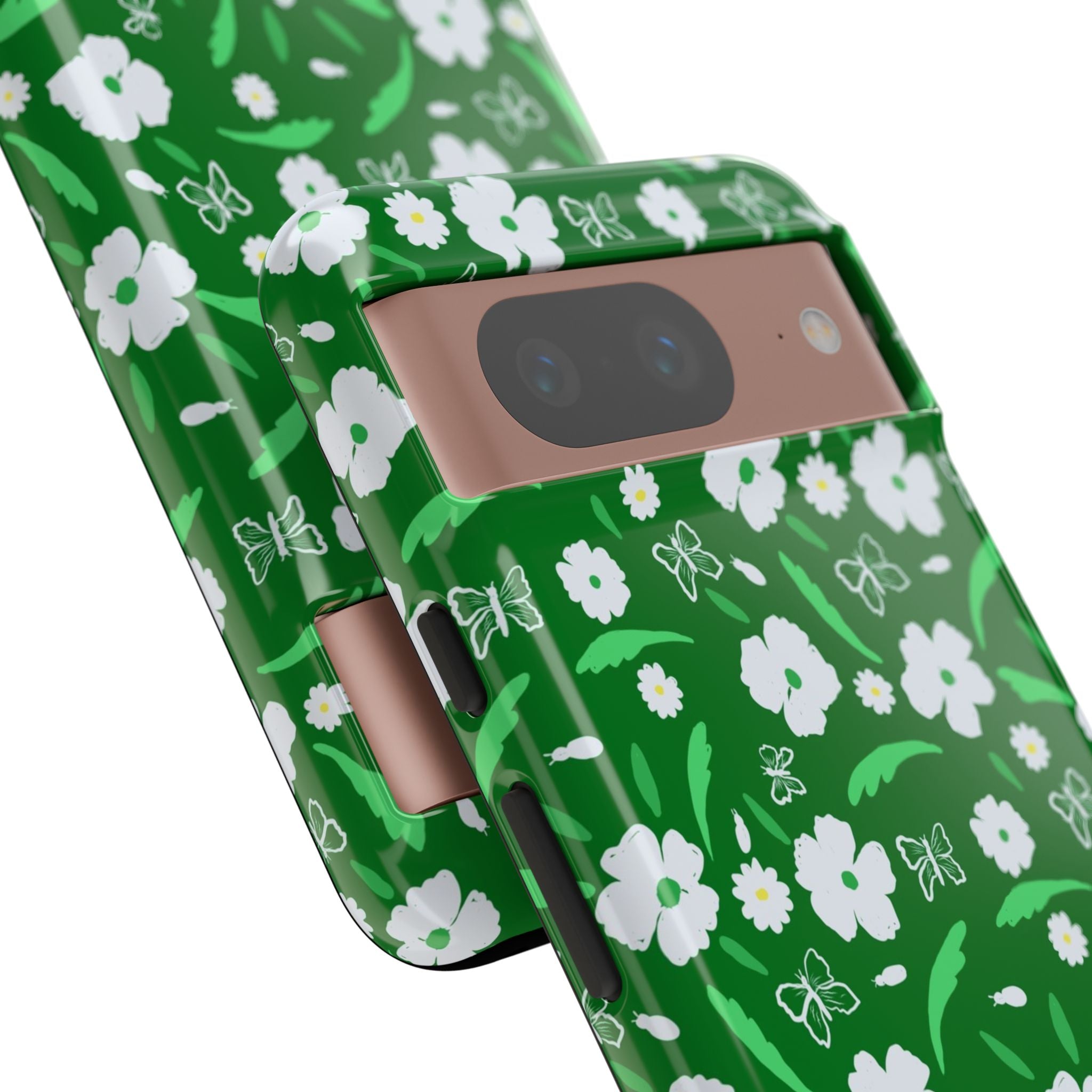 Green Meets White Flora Hand Designed Prints Tough Cases Printify