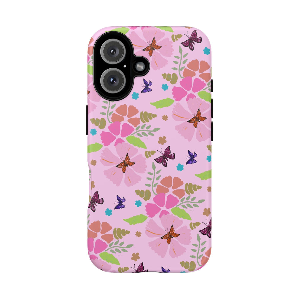 Pink Butterfly Garden Theme Tough Cases Printify