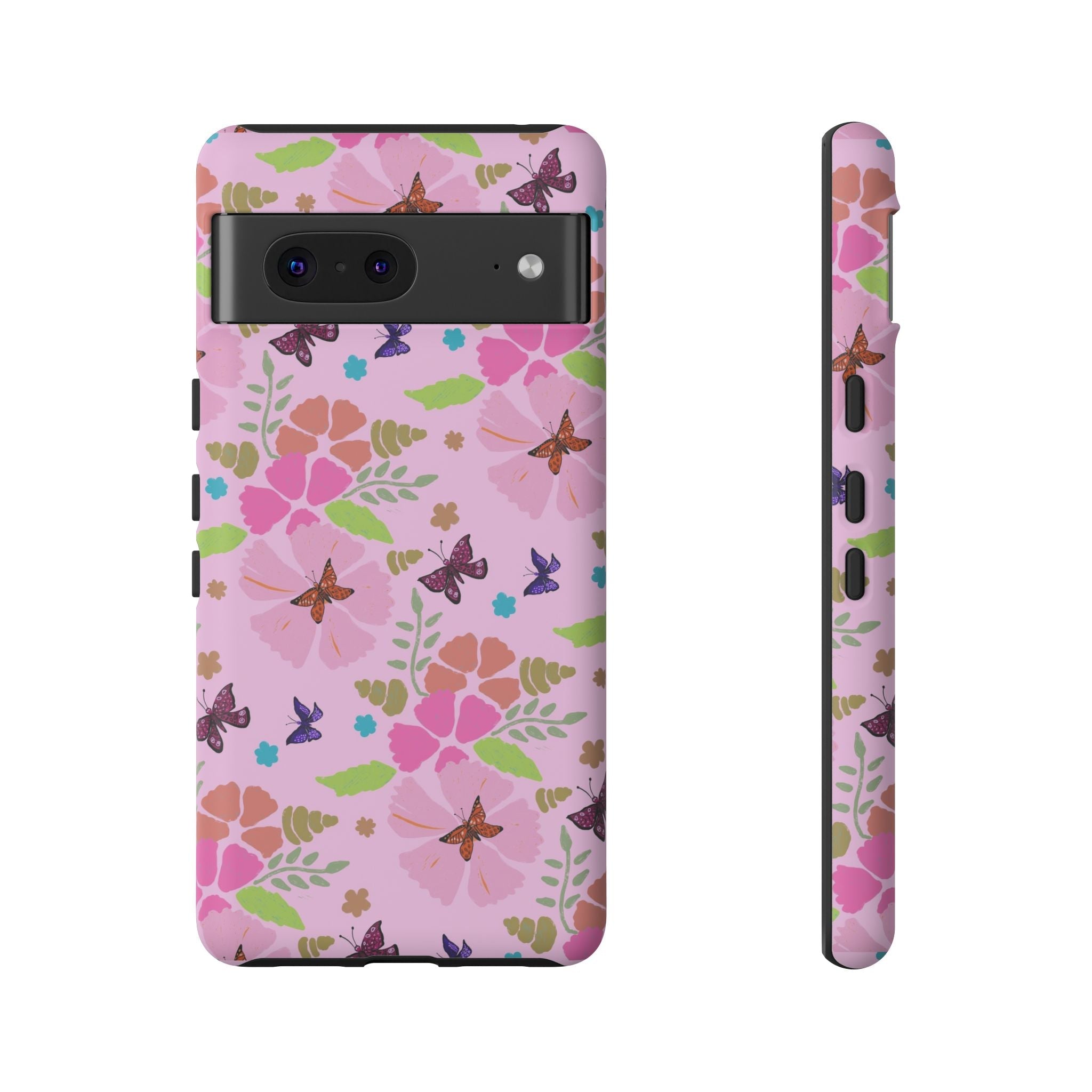 Pink Butterfly Garden Theme Tough Cases Printify