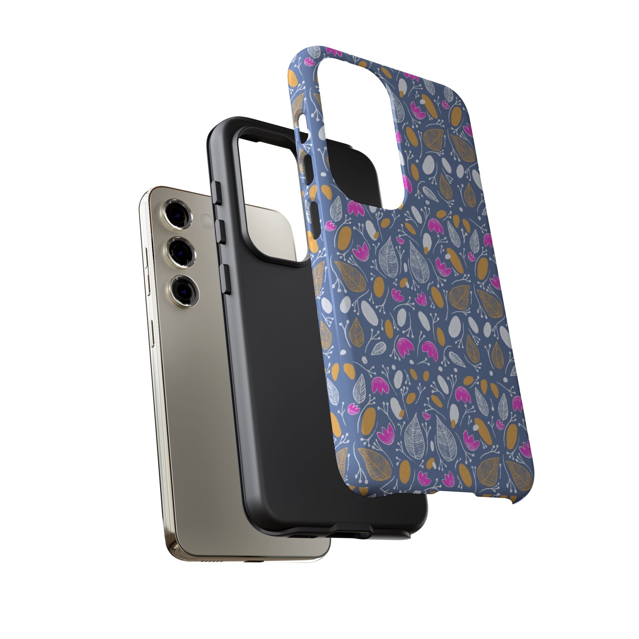 Abstract Grey Small BotanicThemed Tough Cases-Matte and Glossy Printify