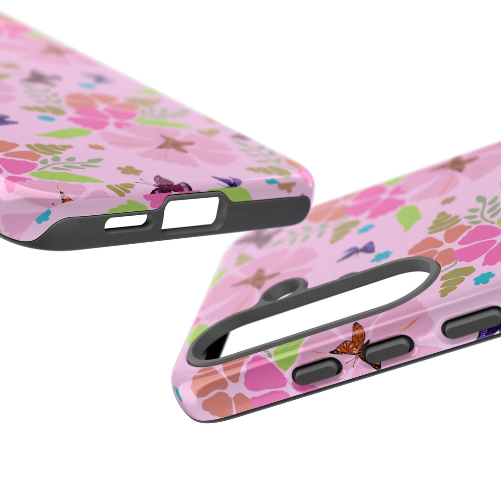 Pink Butterfly Garden Theme Tough Cases Printify
