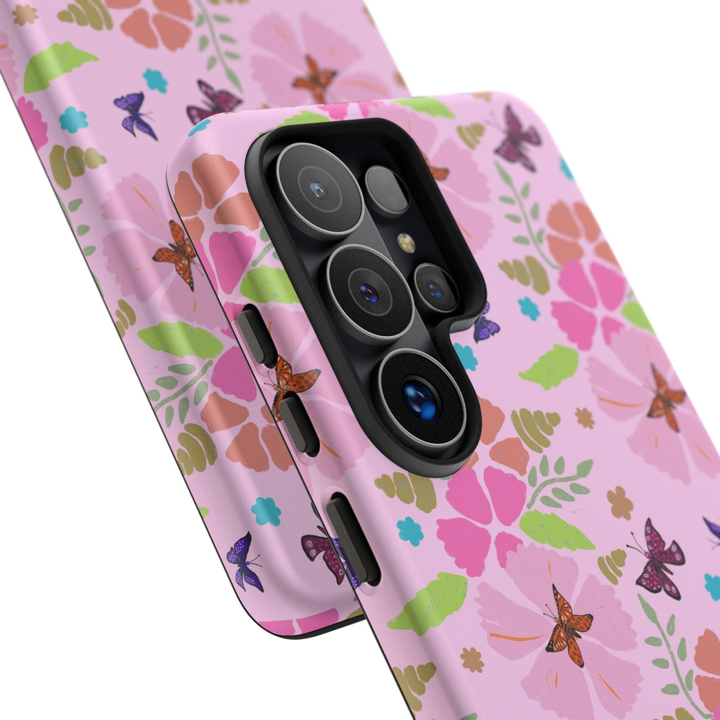 Pink Butterfly Garden Theme Tough Cases Printify