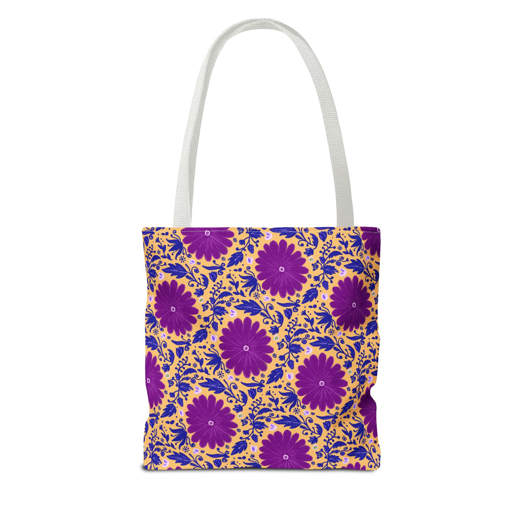 Botanic Susanah Purple Flower Print Tote Bag – Hand-Designed Print