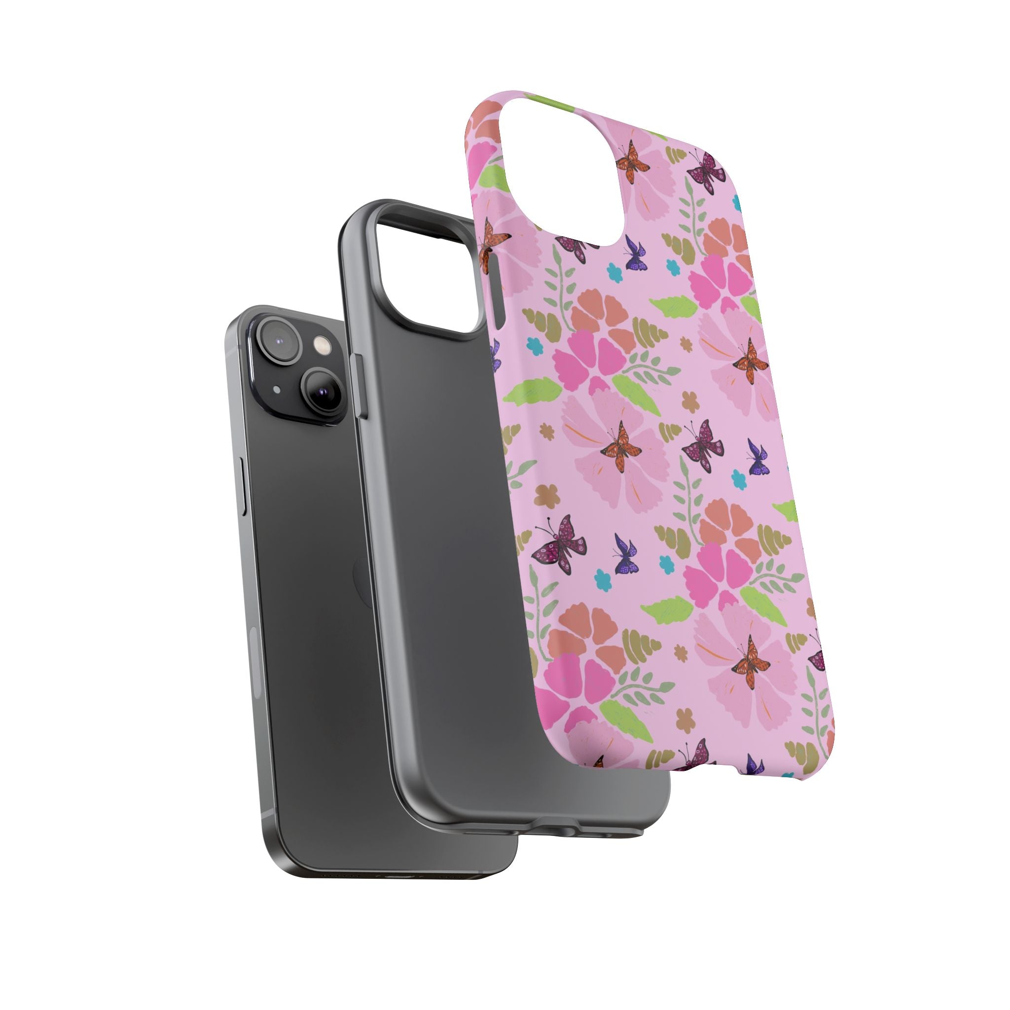 Pink Butterfly Garden Theme Tough Cases Printify