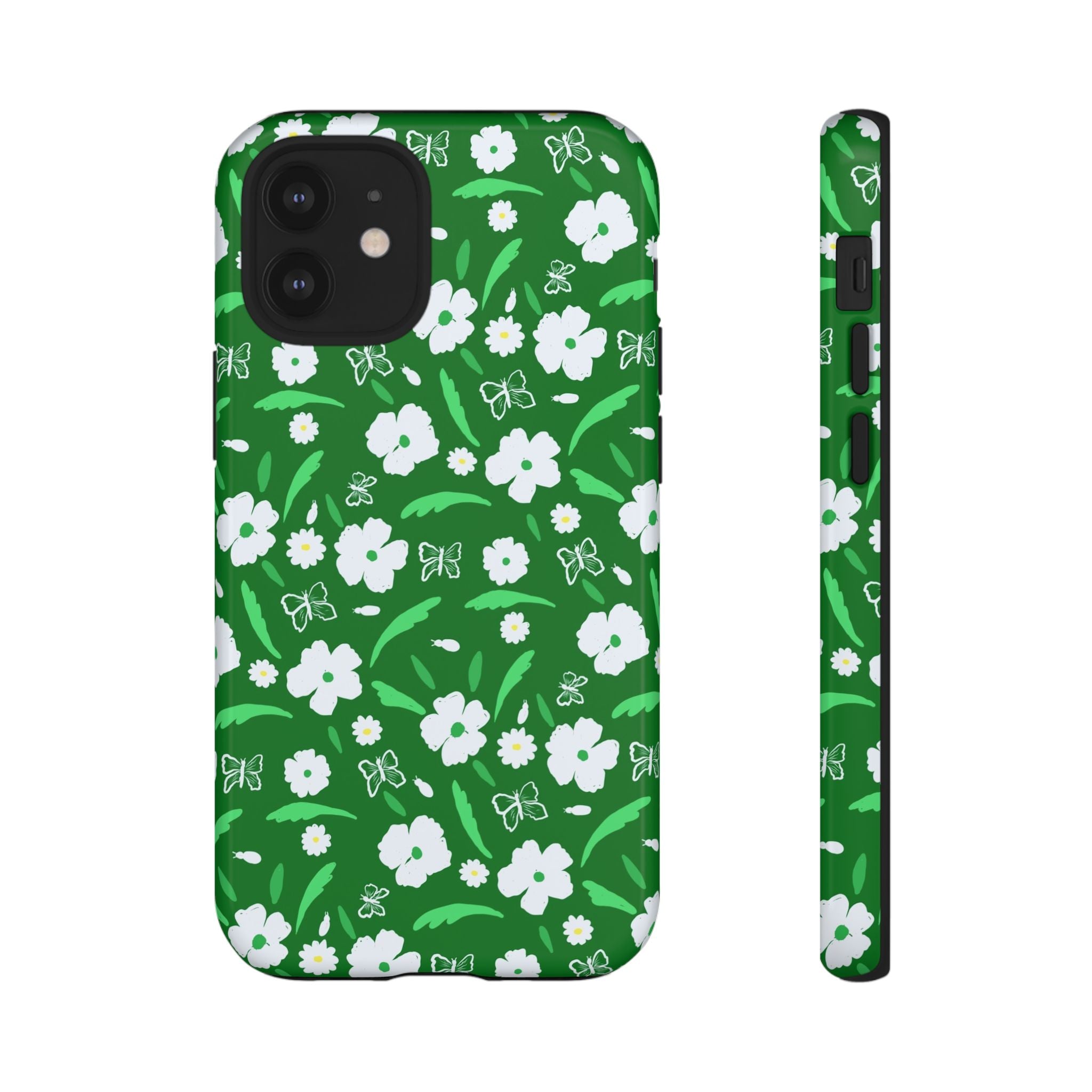 Green Meets White Flora Hand Designed Prints Tough Cases Printify